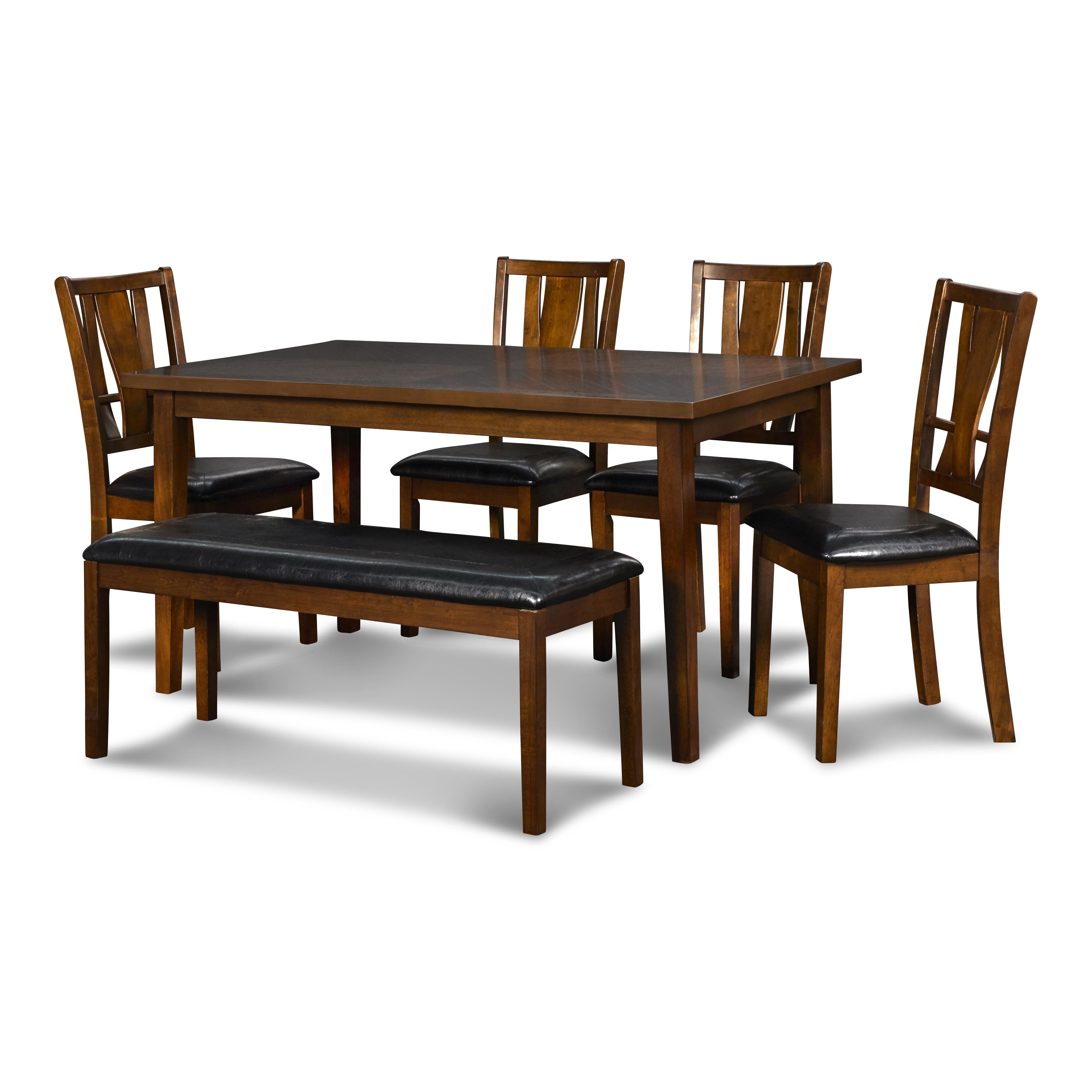 DIXON STD DINING 6 PC SET-DK ESPRESSO - Ideal Furniture (Fresno,CA)