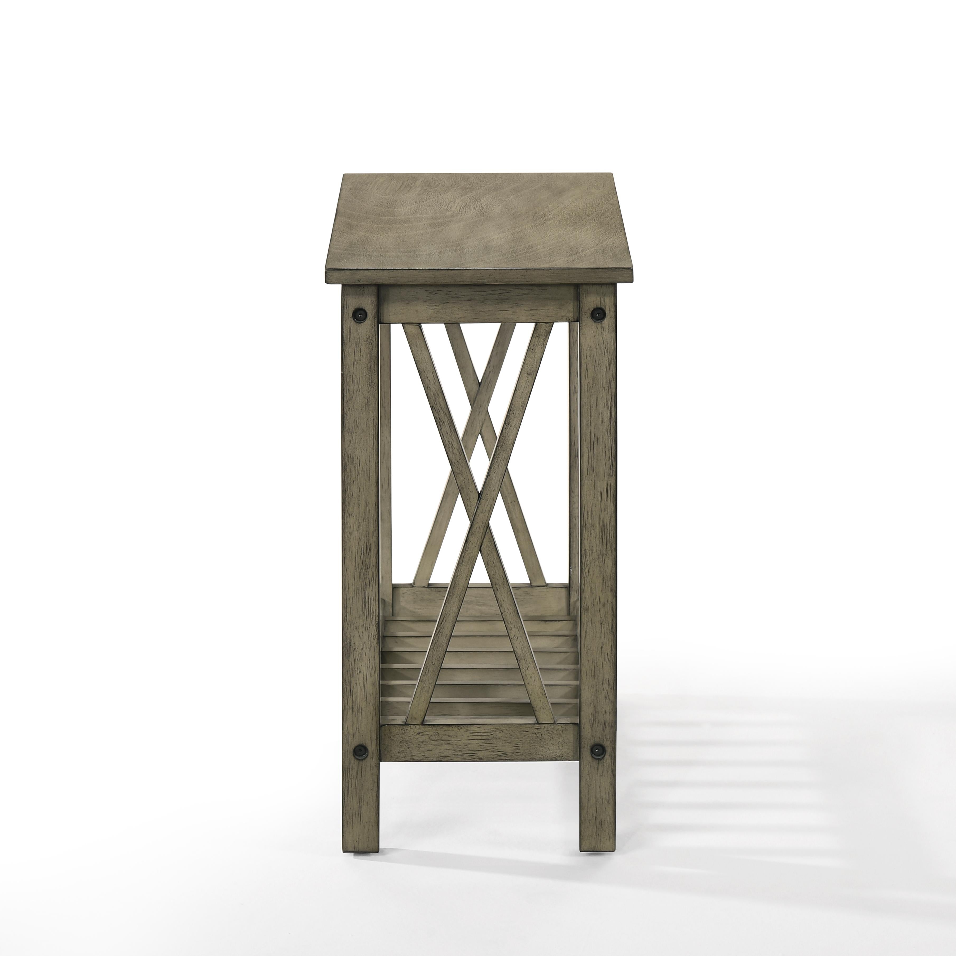 EDEN CHAIRSIDE TABLE-GRAY - Ideal Furniture (Fresno,CA)
