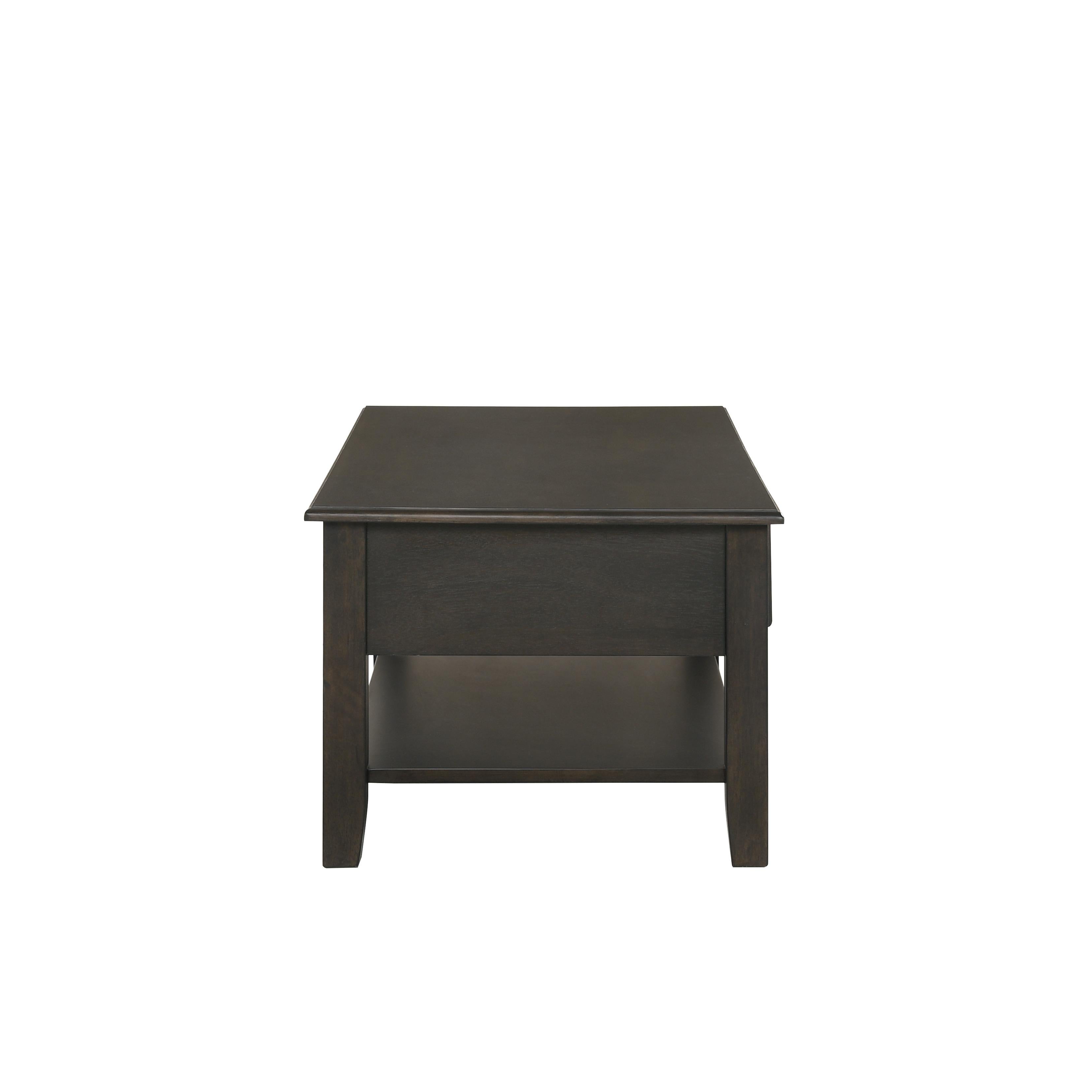 EVANDER COFFEE TABLE WITH DRAWER-ESPRESSO - Ideal Furniture (Fresno,CA)