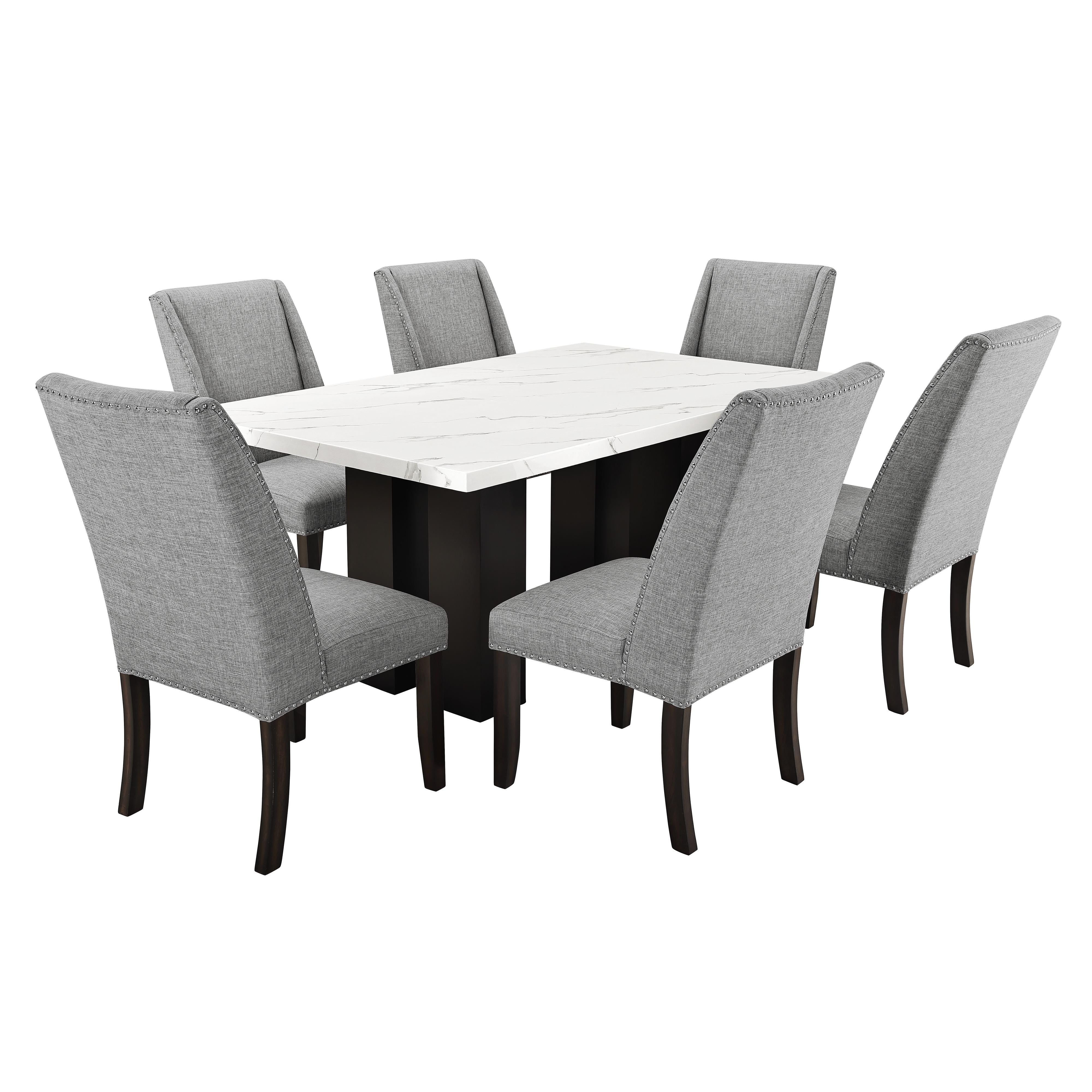 FAUST DINING CHAIR (2 PER CARTON)-GRAY - Ideal Furniture (Fresno,CA)