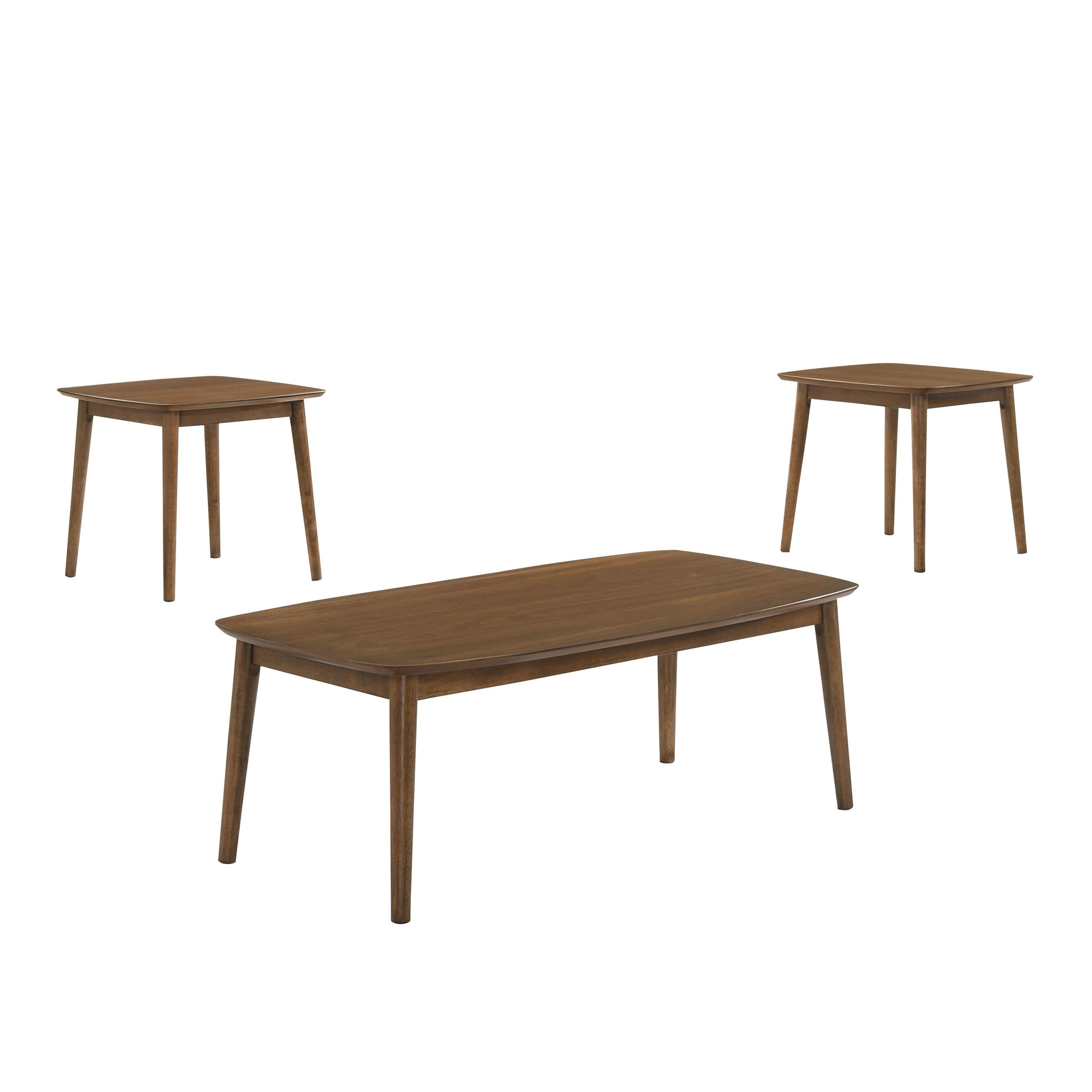 FELIX COFFEE TABLE & 2 END TABLE SET-NATURAL WALNUT - Ideal Furniture (Fresno,CA)