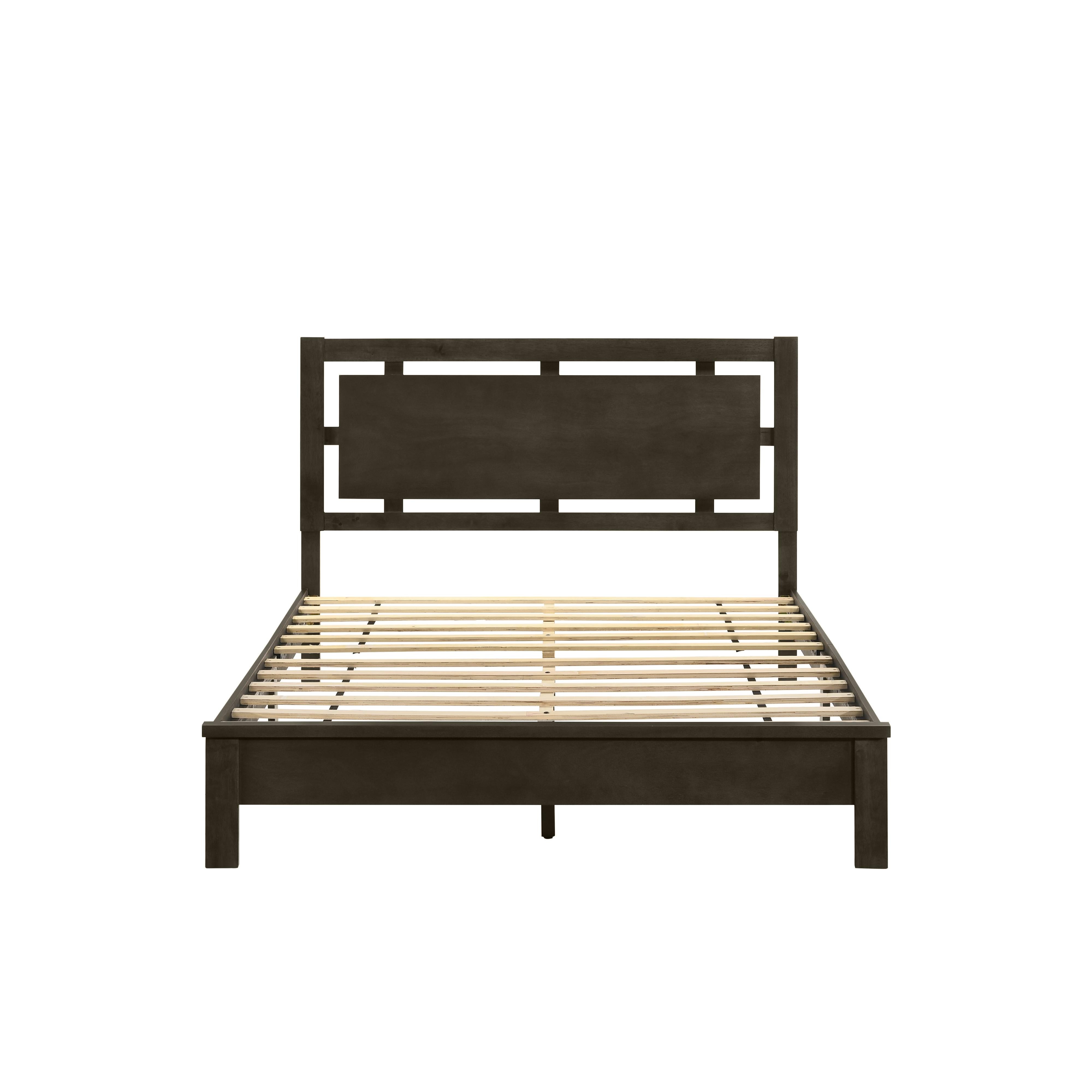 GEMINI 4/6 F PANEL BED-HB/FB/RAILS-GRAY - Ideal Furniture (Fresno,CA)