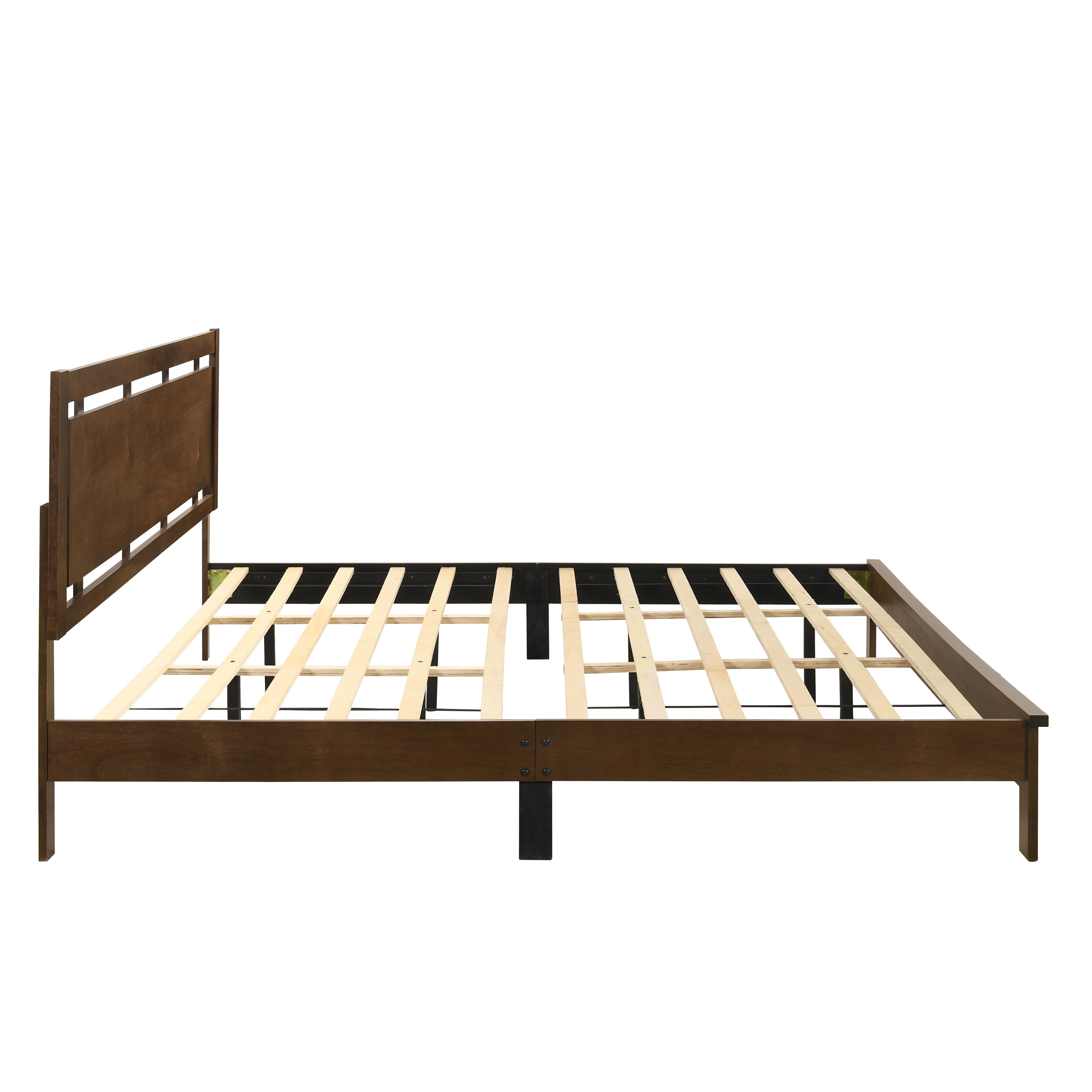 GEMINI 5/0 Q PANEL BED-HB/FB/RAILS-NATURAL - Ideal Furniture (Fresno,CA)