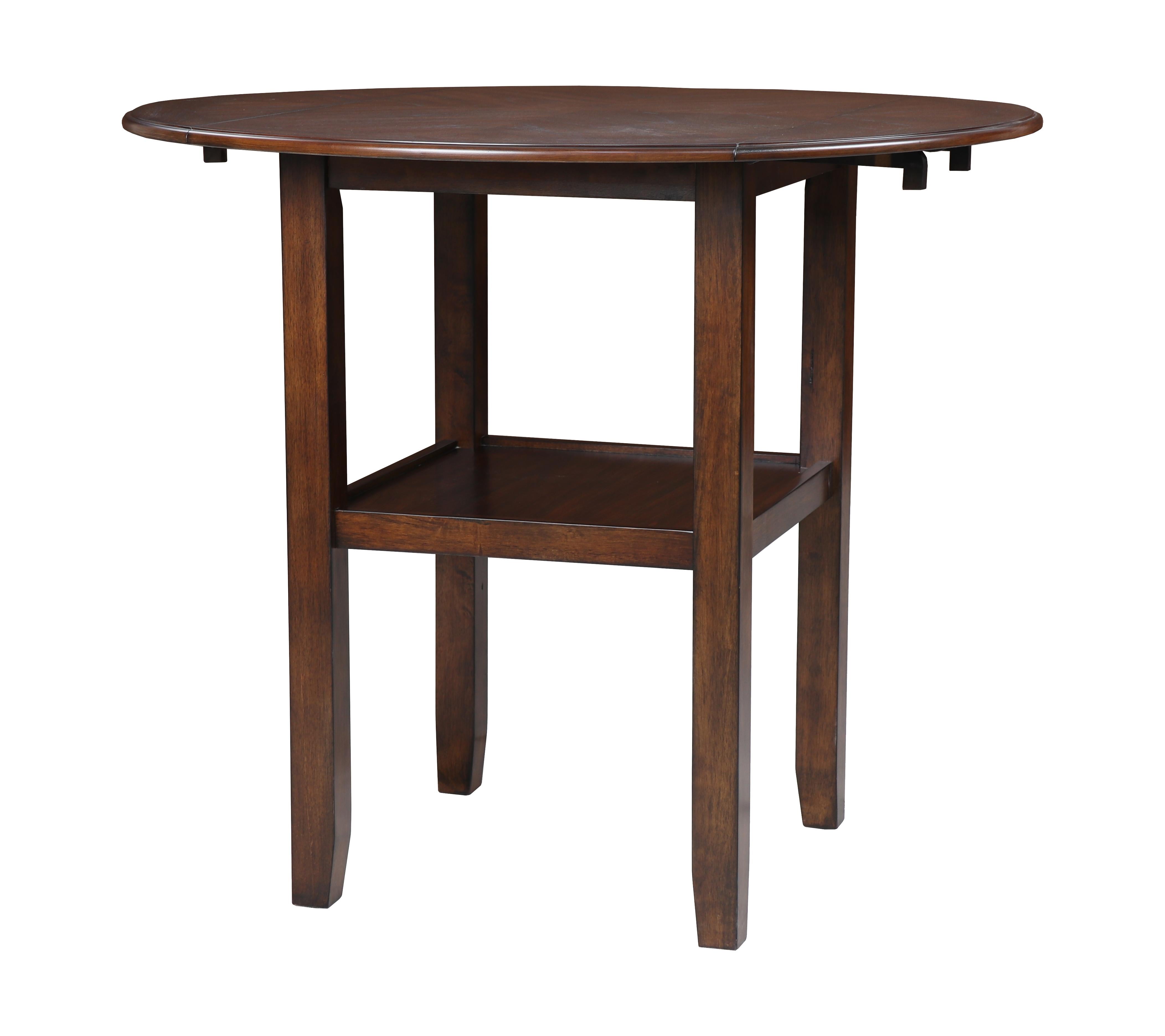 GIA 42" COUNTER DROP LEAF TABLE W/2 CHAIRS-CHERRY - Ideal Furniture (Fresno,CA)