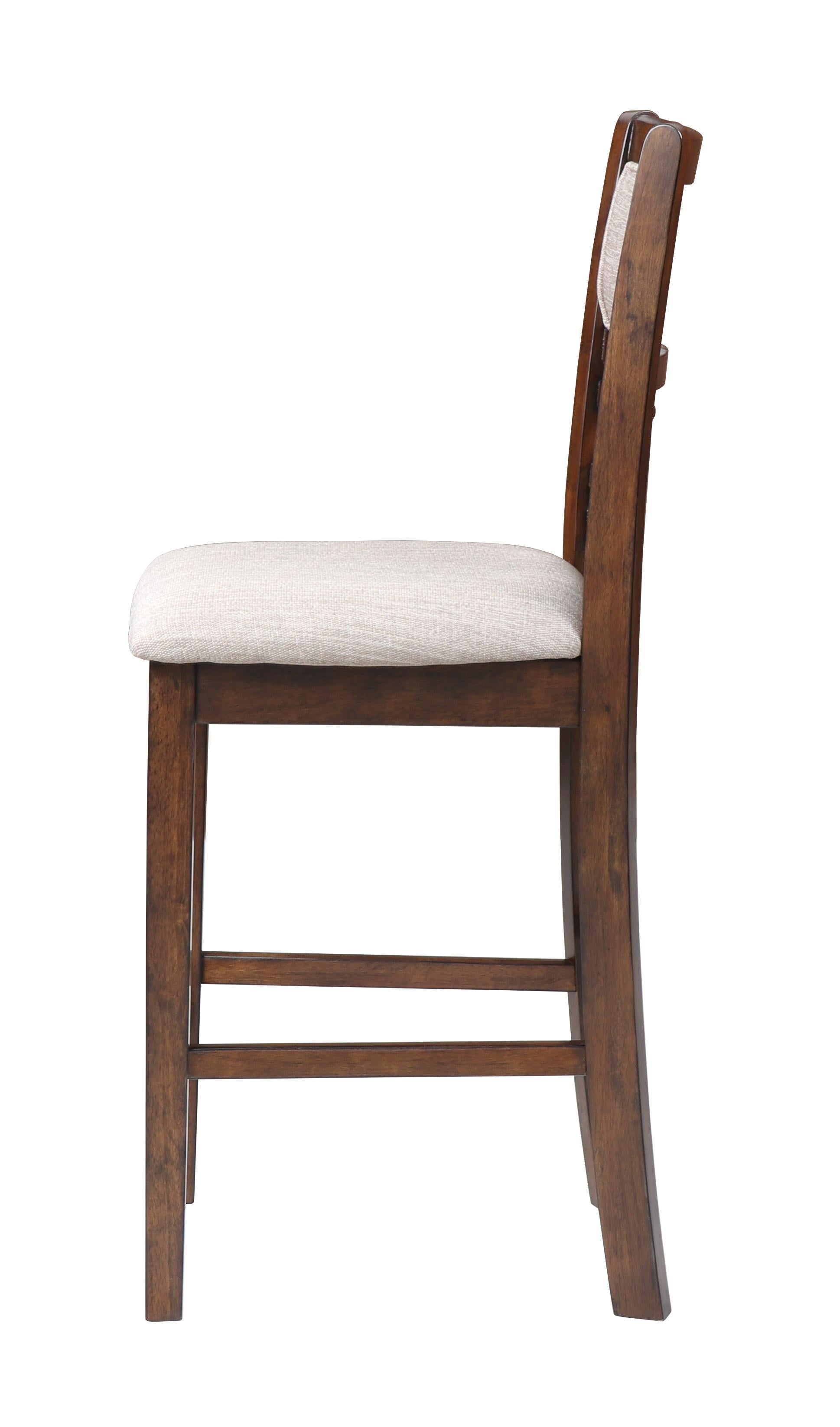 GIA 42" COUNTER DROP LEAF TABLE W/2 CHAIRS-CHERRY - Ideal Furniture (Fresno,CA)