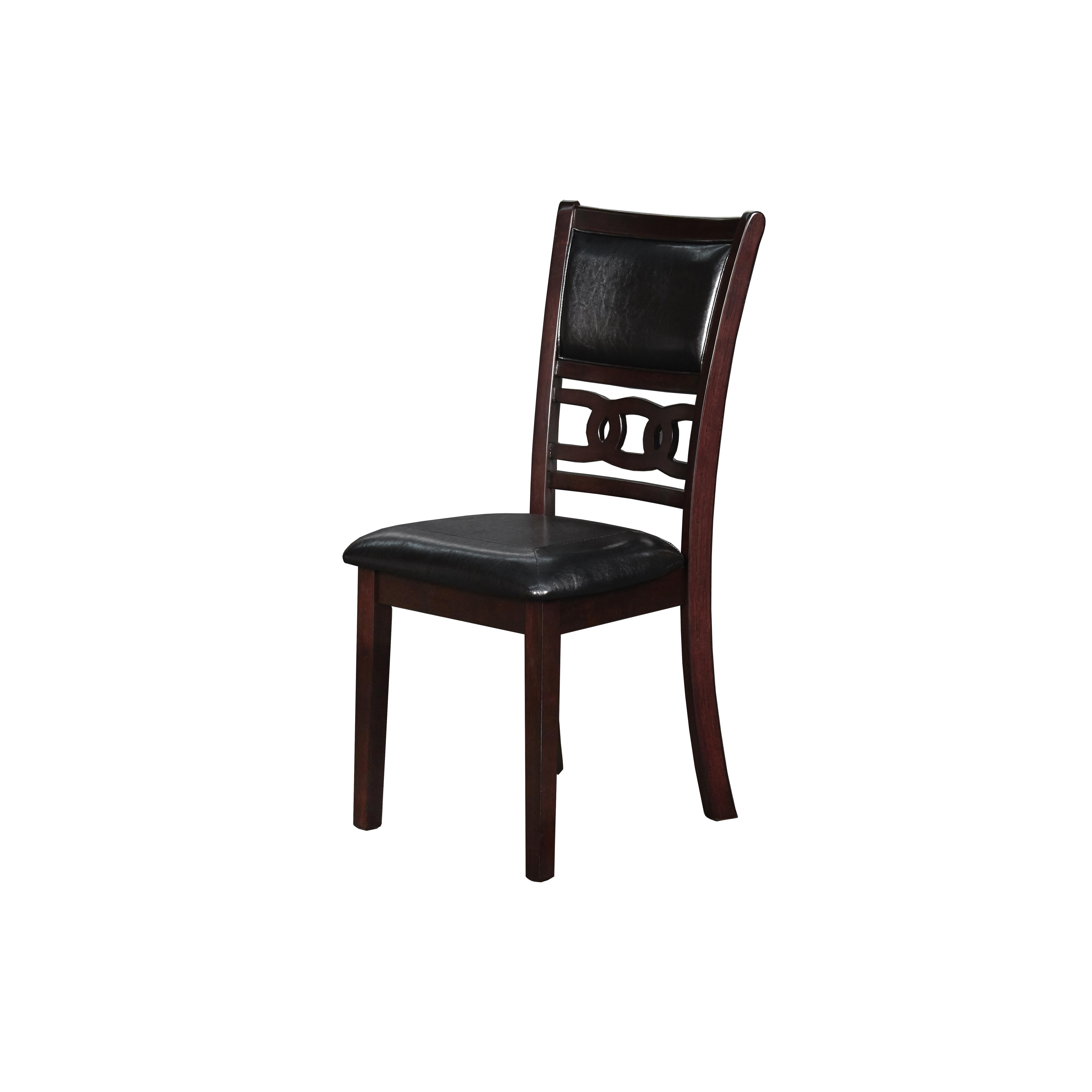 GIA 42" DINING DROP LEAF TABLE W/2 CHAIRS-EBONY - Ideal Furniture (Fresno,CA)