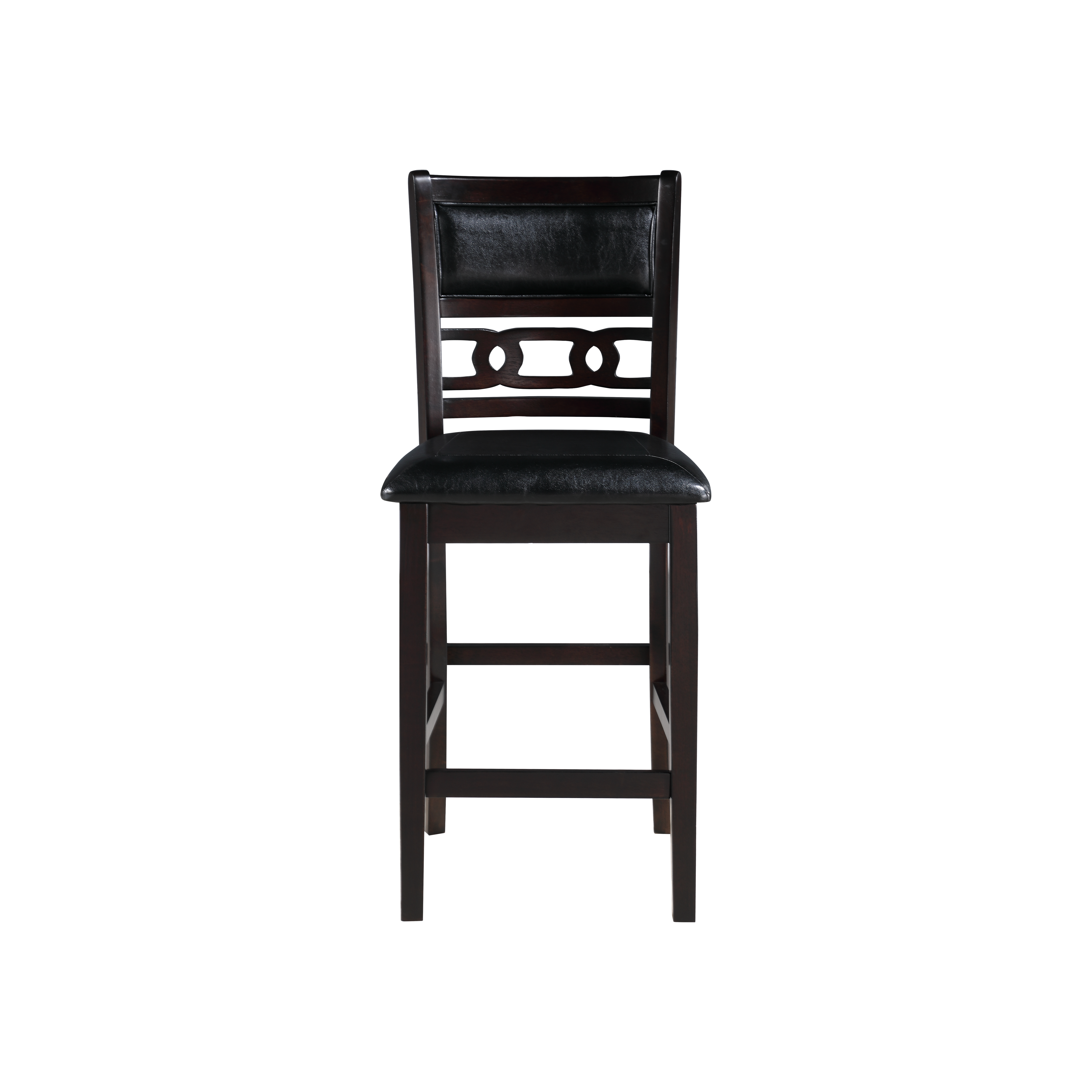 GIA 5PC 42" SQUARE COUNTER TABLE & 4 CHAIRS-EBONY