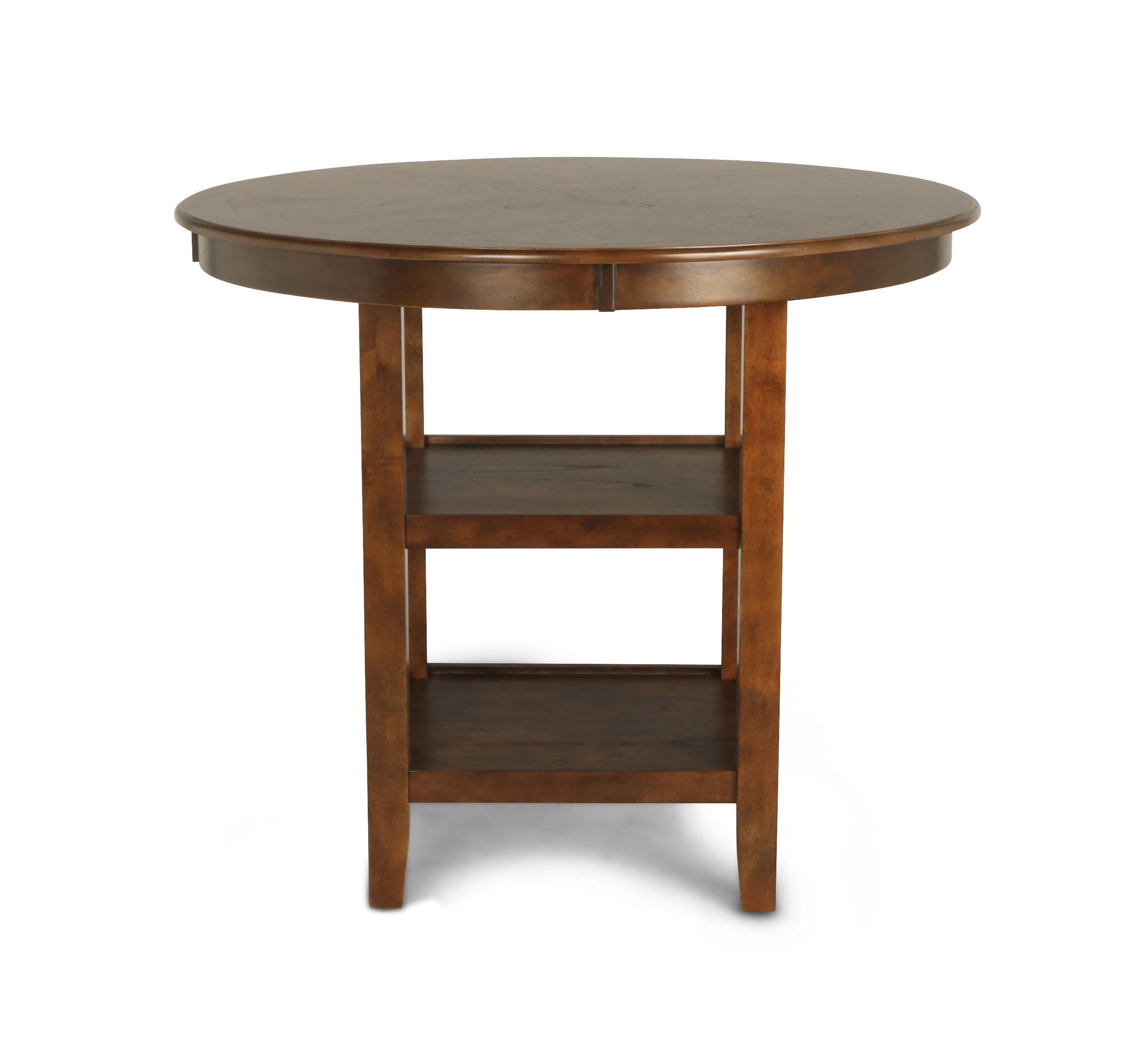 GIA ROUND COUNTER DINING 5 PC SET-BROWN - Ideal Furniture (Fresno,CA)