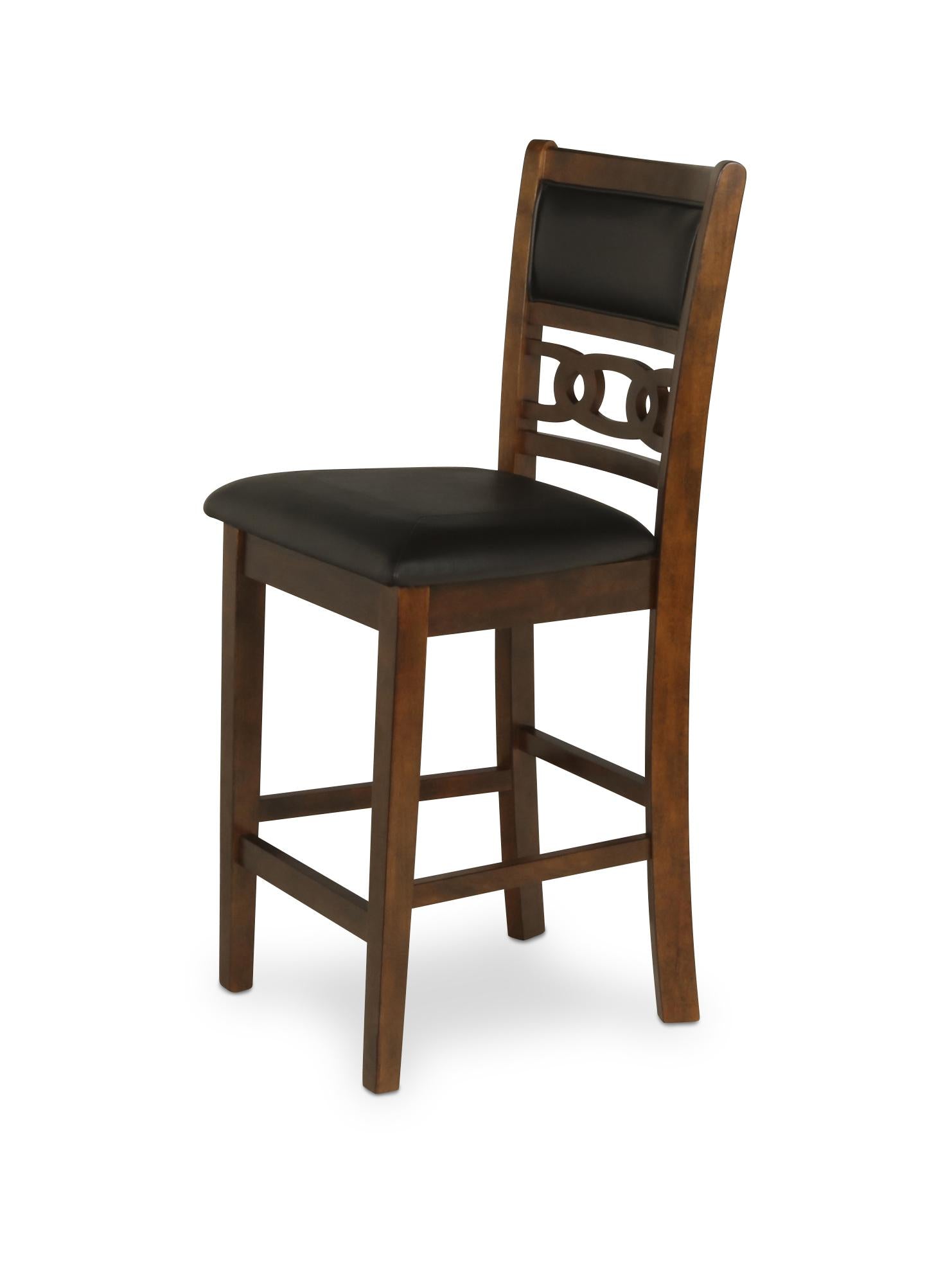 GIA ROUND COUNTER DINING 5 PC SET-BROWN - Ideal Furniture (Fresno,CA)