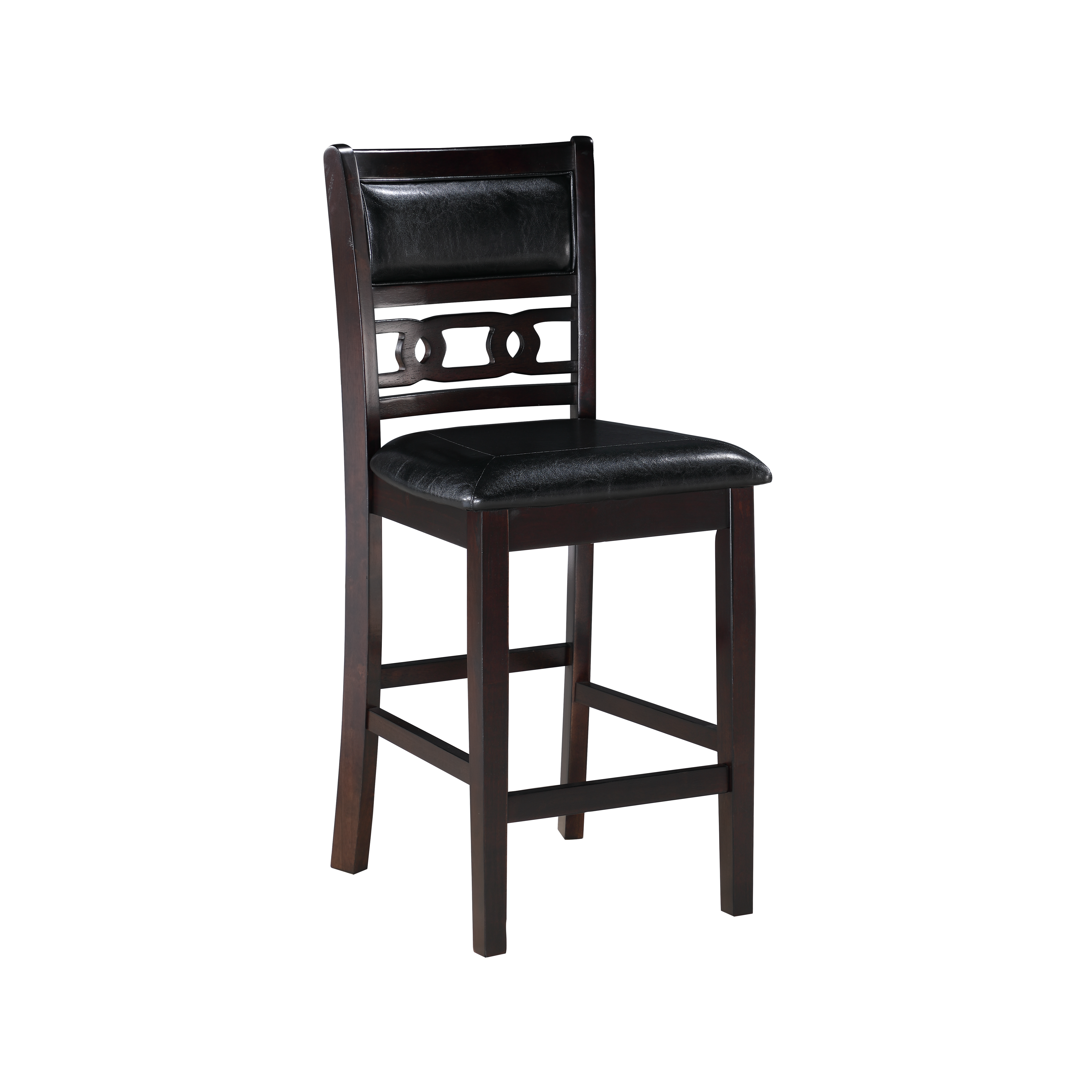 GIA 5PC 42" SQUARE COUNTER TABLE & 4 CHAIRS-EBONY