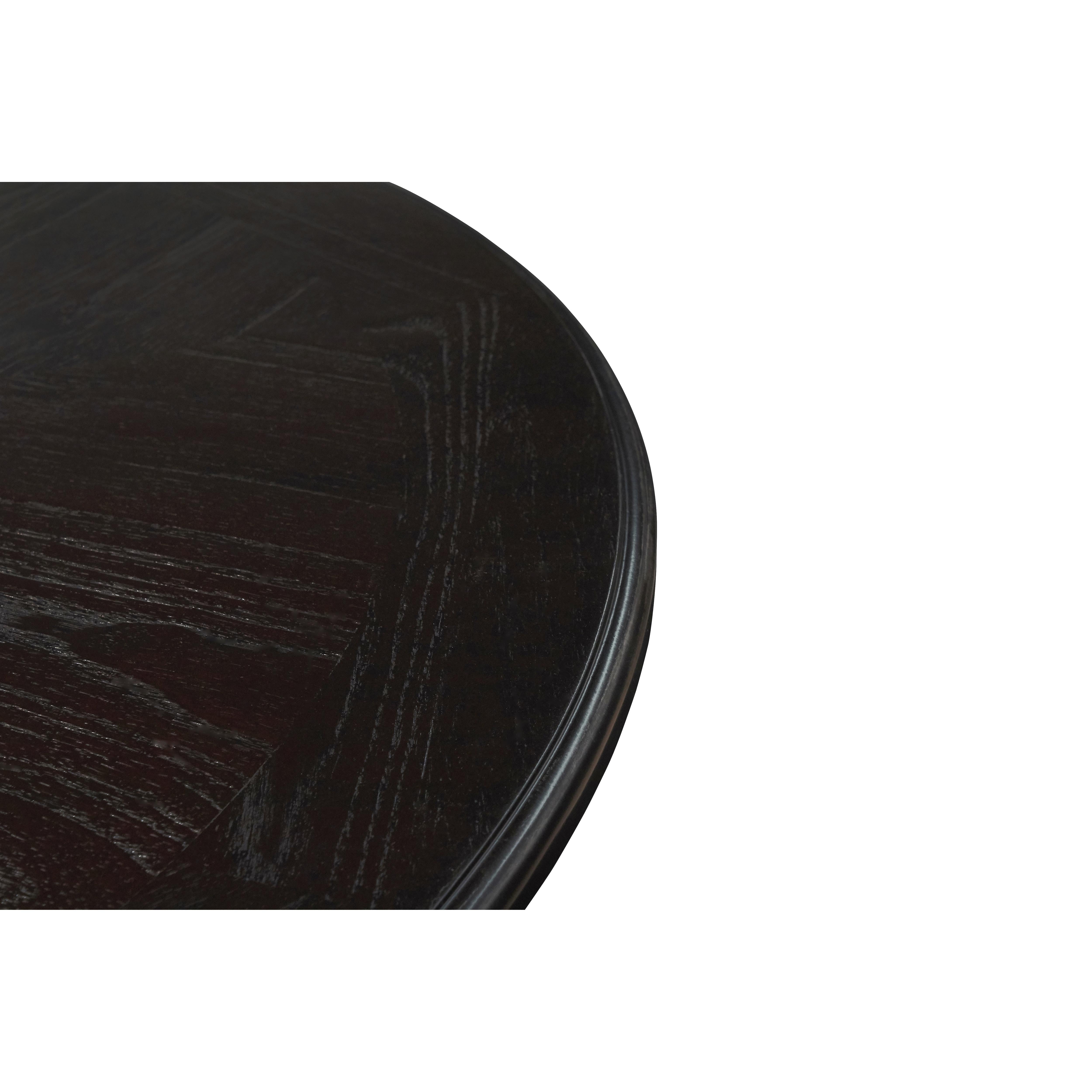 GIA ROUND DINING 5 PC SET-EBONY - Ideal Furniture (Fresno,CA)