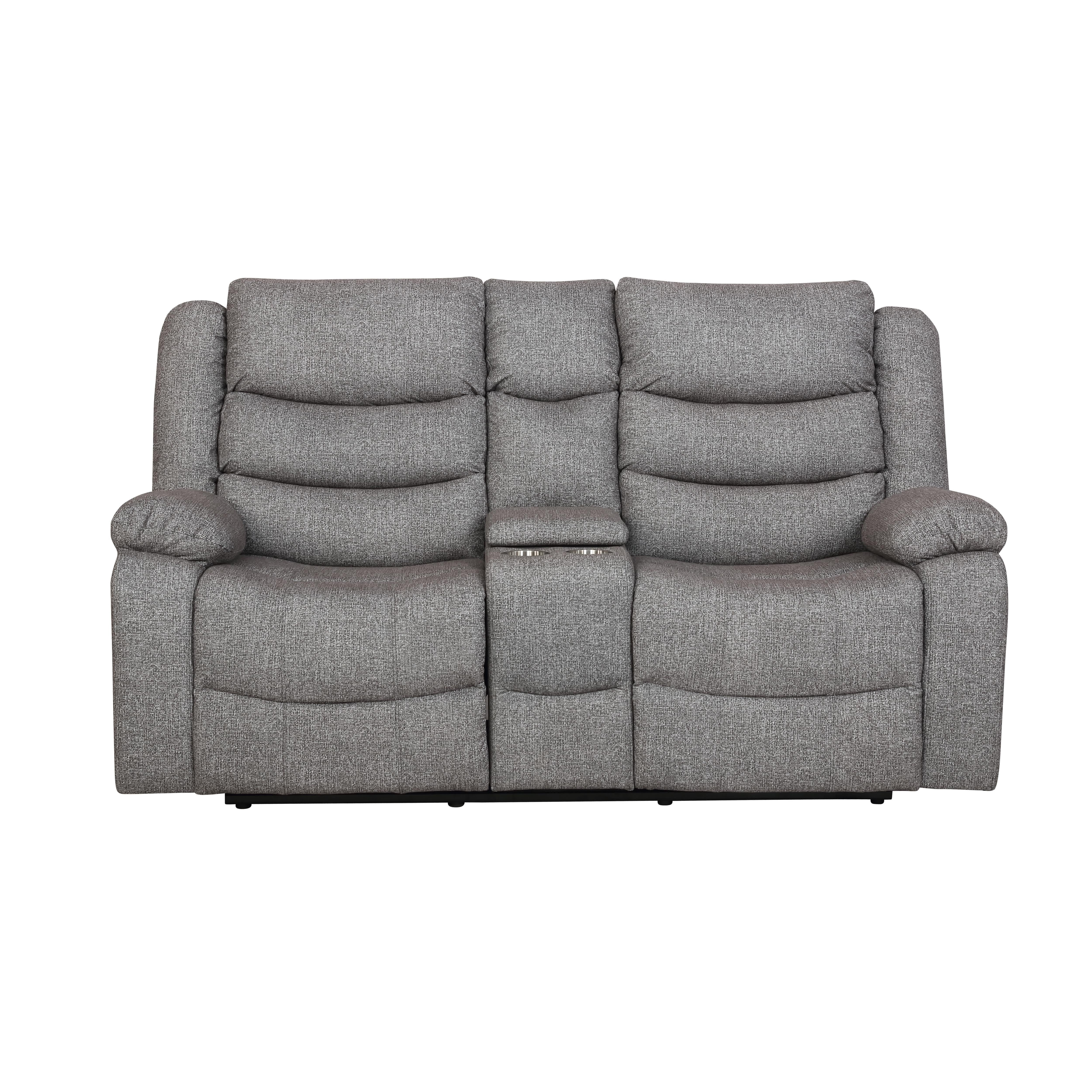 GRANADA CONSOLE LOVESEAT W/PWR FR-GRAY - Ideal Furniture (Fresno,CA)