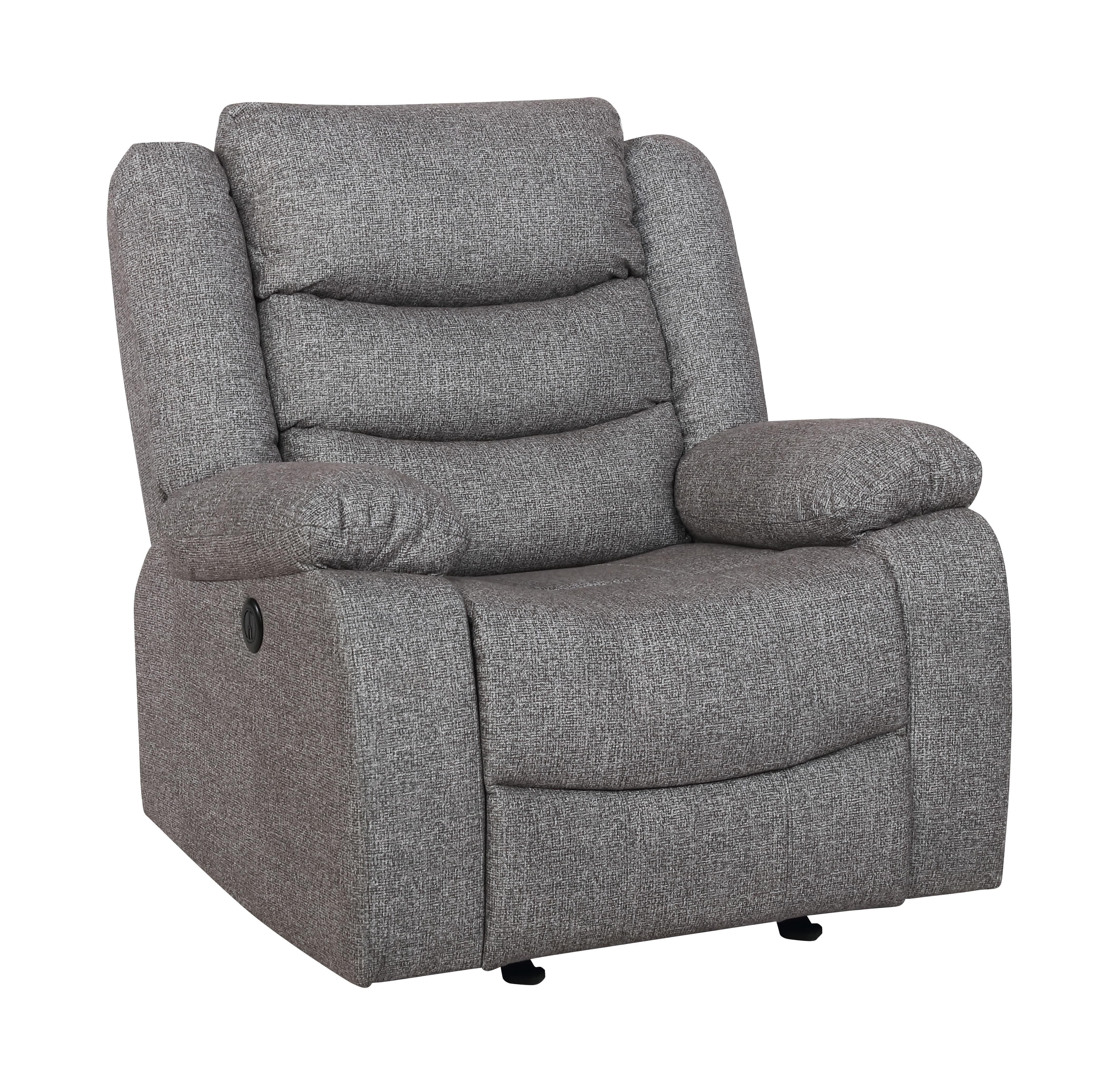 GRANADA GLIDER RECLINER W/PWR FR-GRAY - Ideal Furniture (Fresno,CA)