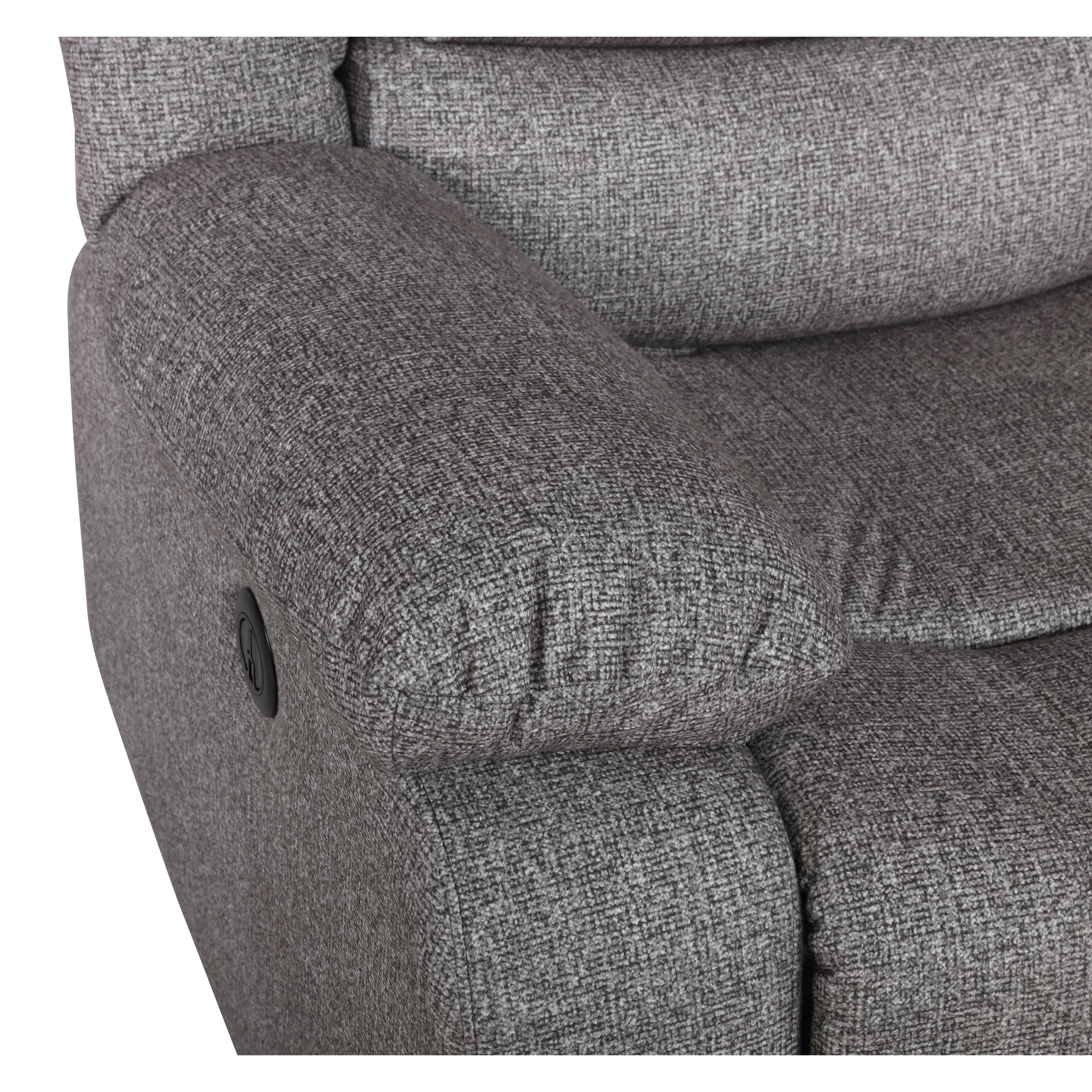 GRANADA CONSOLE LOVESEAT W/PWR FR-GRAY - Ideal Furniture (Fresno,CA)
