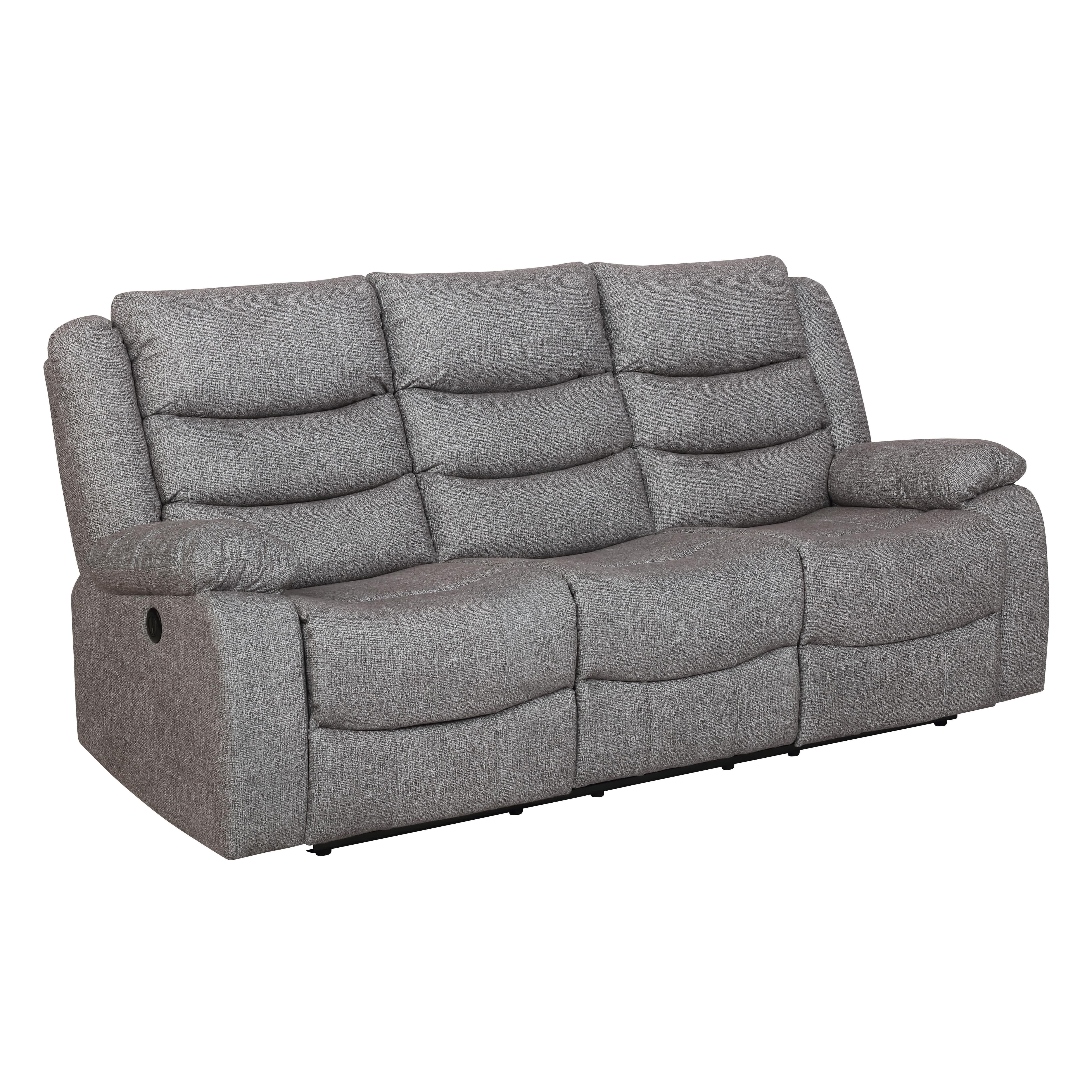 GRANADA DUAL RECLINER SOFA W/PWR FR-GRAY - Ideal Furniture (Fresno,CA)