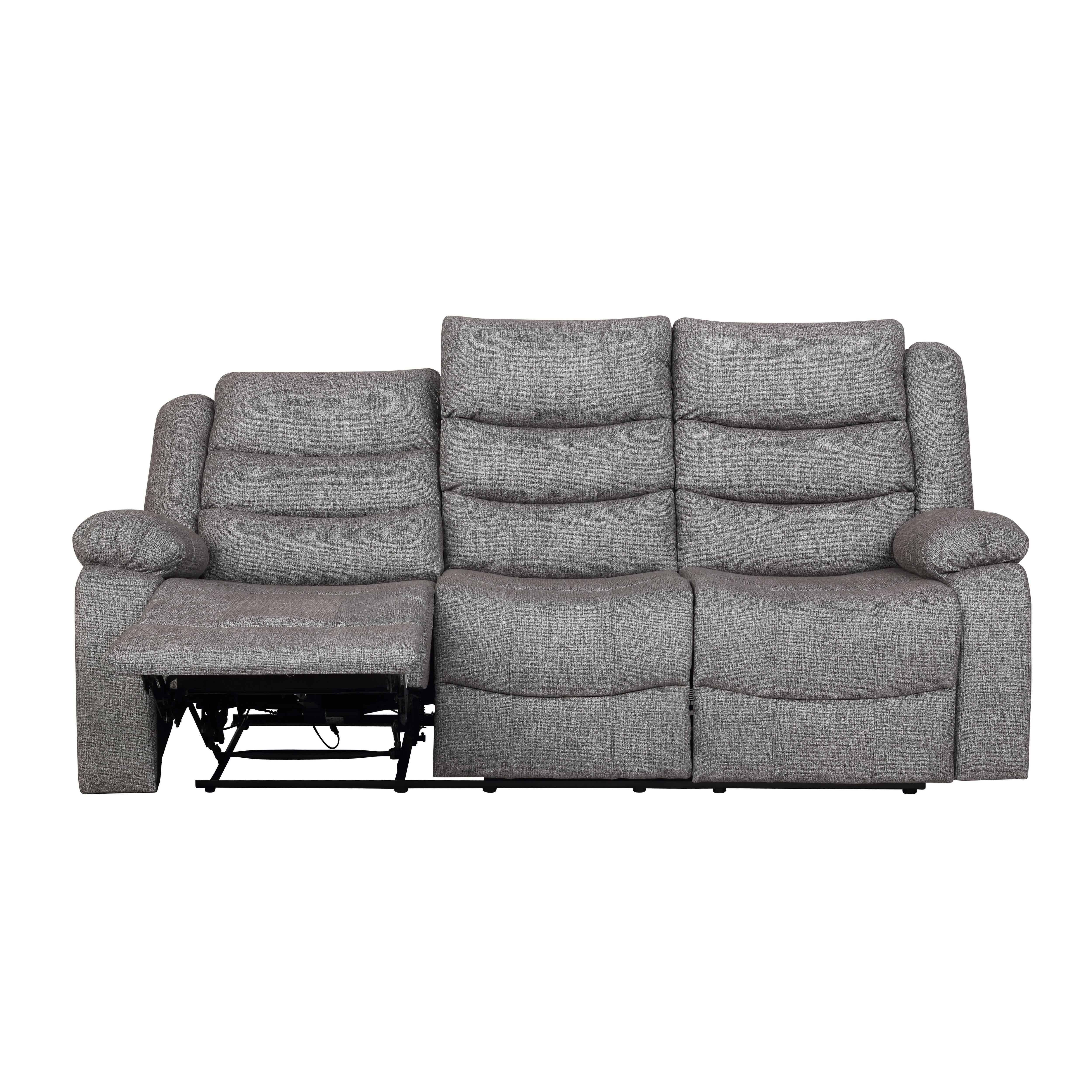 GRANADA DUAL RECLINER SOFA W/PWR FR-GRAY - Ideal Furniture (Fresno,CA)