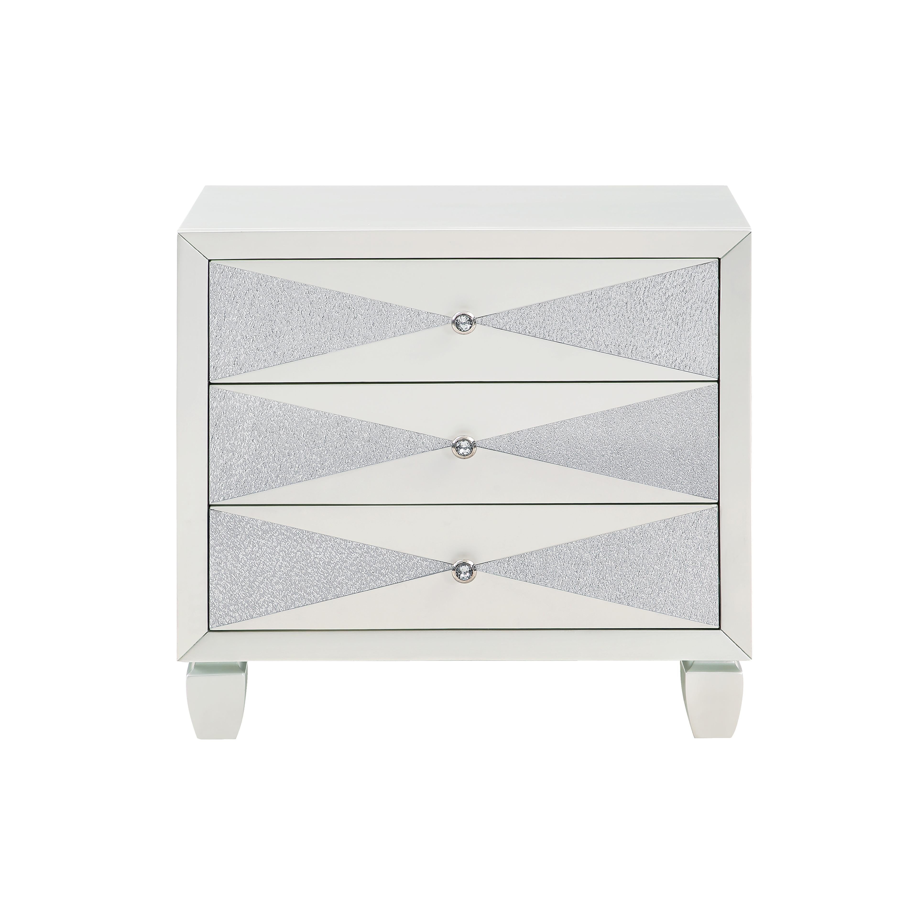 HARLEQUIN NIGHTSTAND-PLATINUM - Ideal Furniture (Fresno,CA)