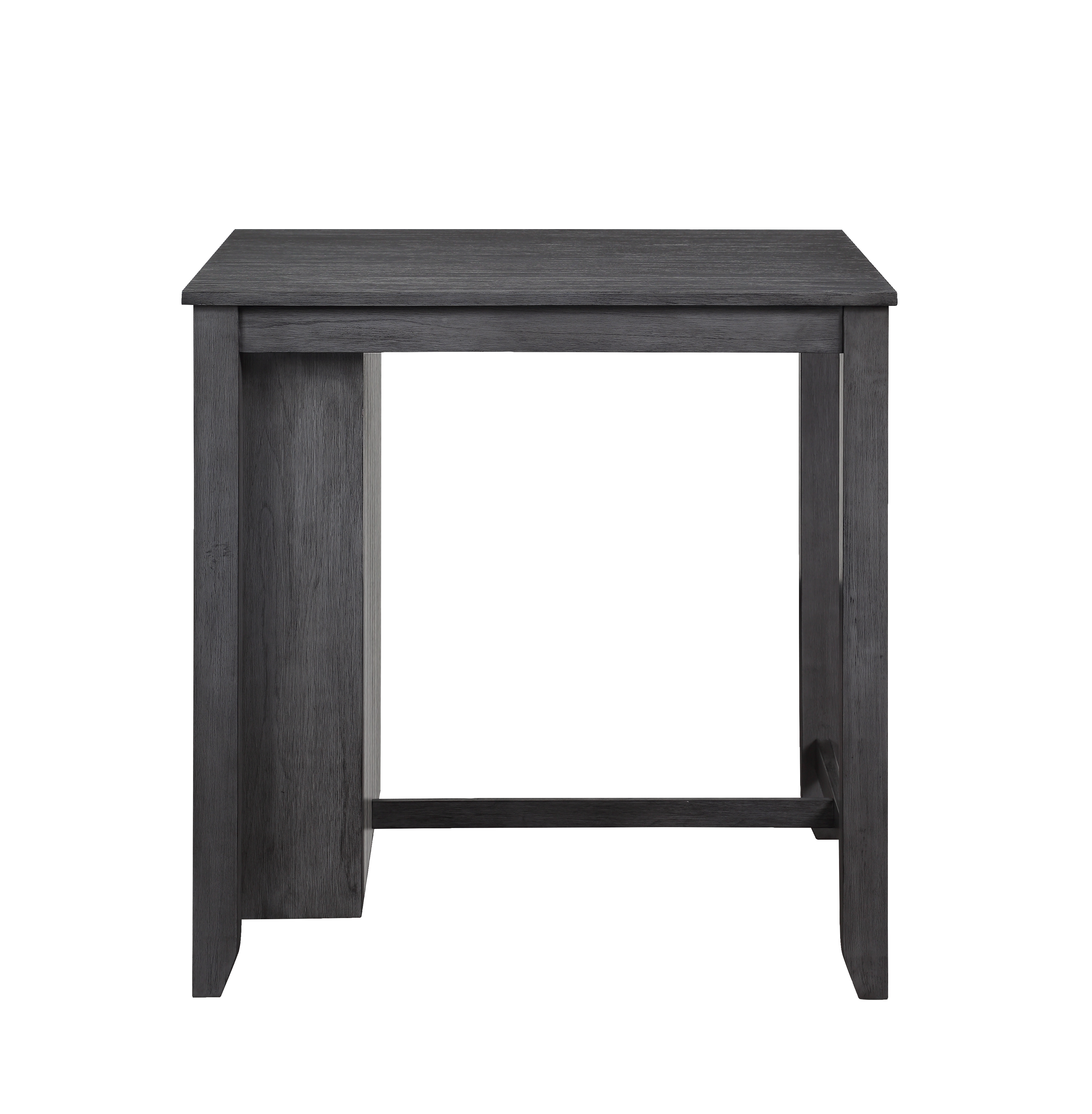 HESTON 36" STORAGE COUNTER TABLE SET W/2 CHAIRS-GRAY - Ideal Furniture (Fresno,CA)