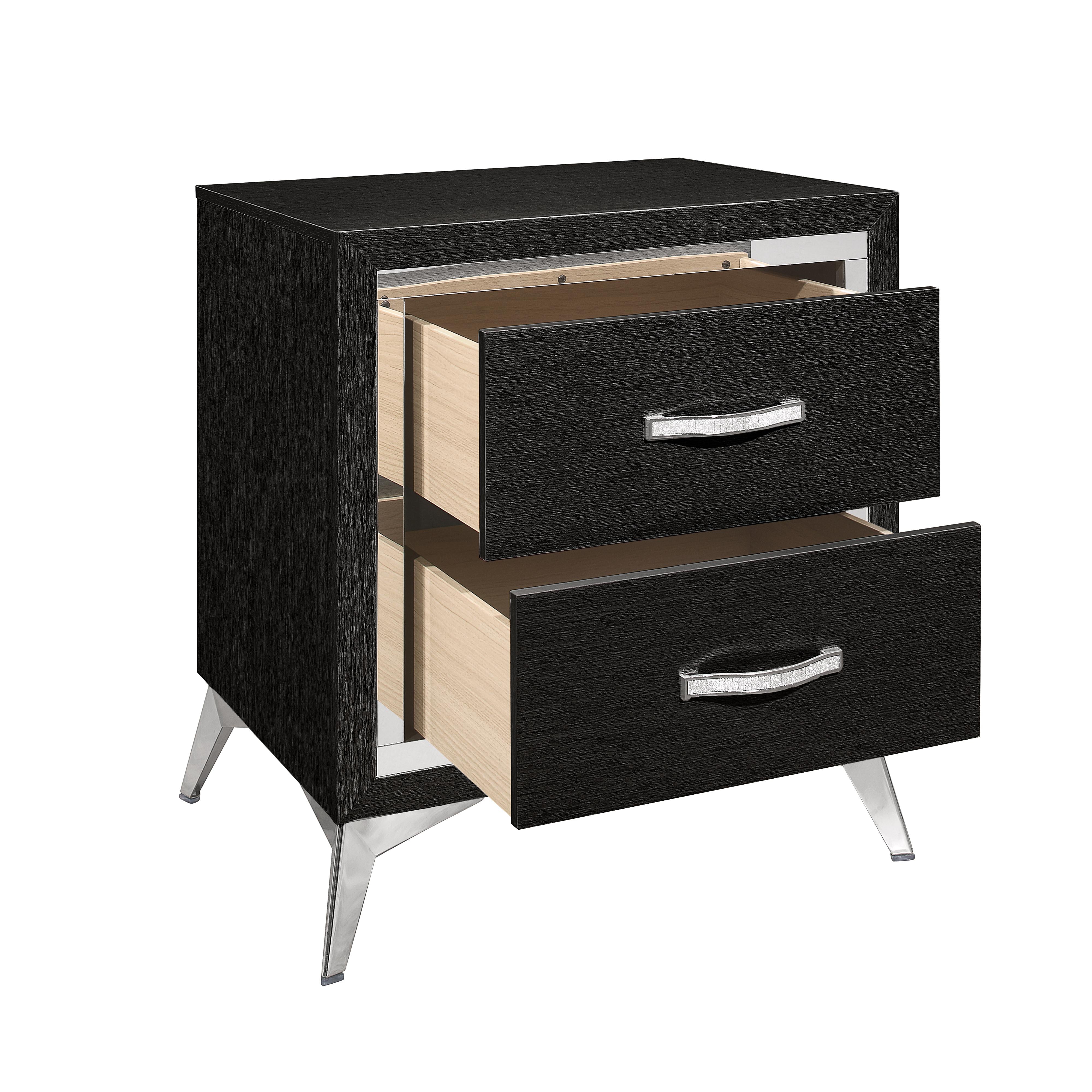 HUXLEY NIGHTSTAND-BLACK - Ideal Furniture (Fresno,CA)