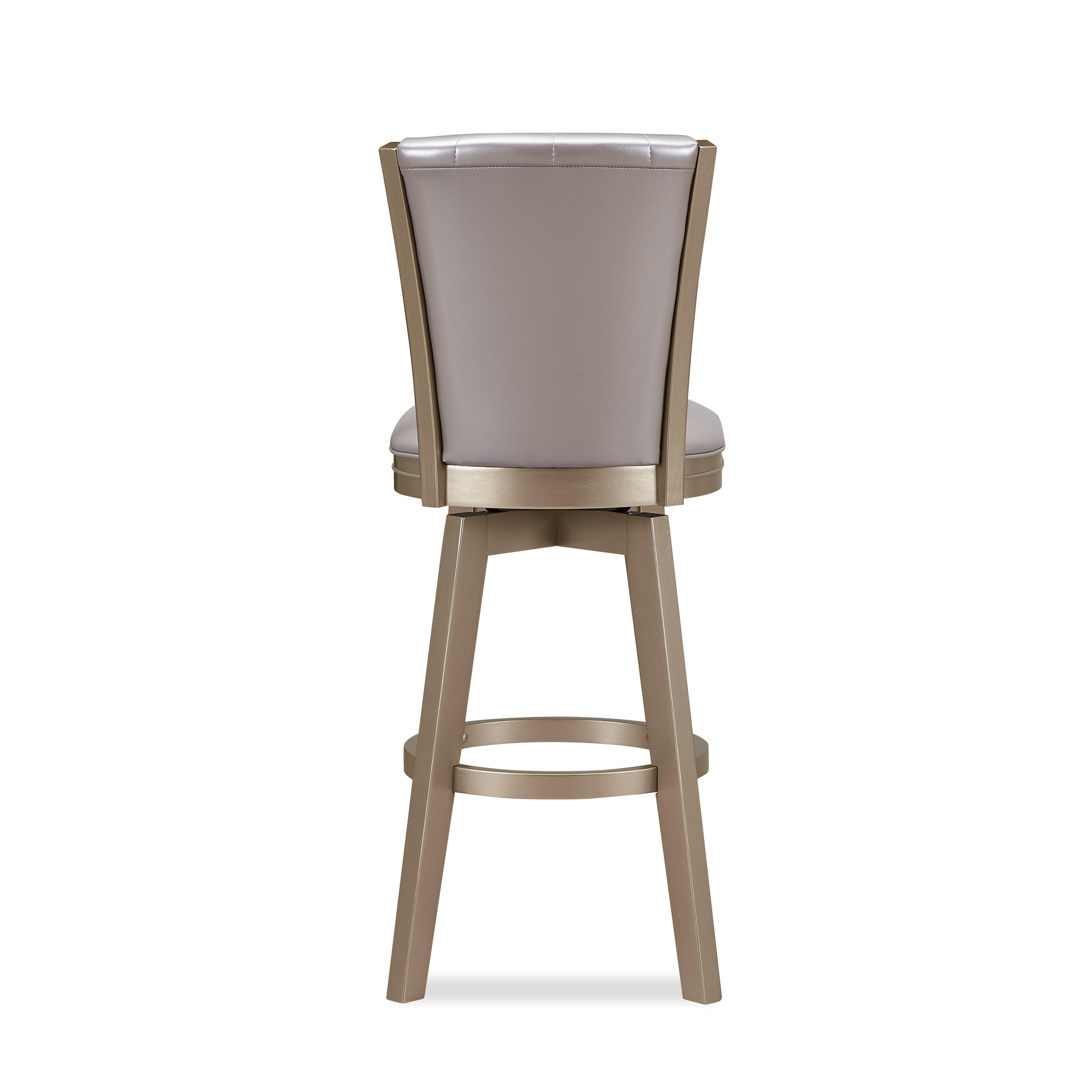 JAZZ 30" SWIVEL BAR STOOL-PEARL/GOLD - Ideal Furniture (Fresno,CA)