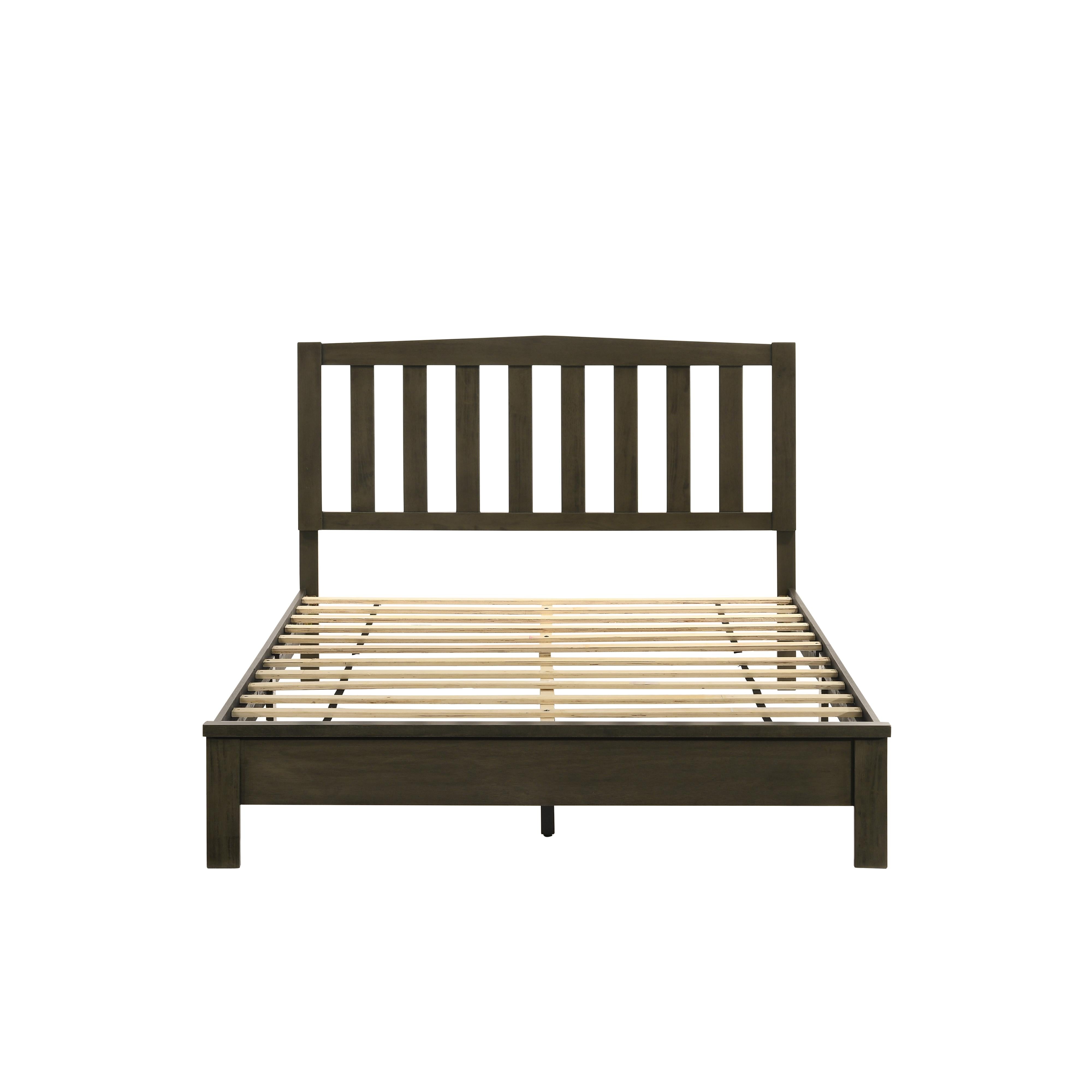 LEO 4/6 F SLAT BED-HB/FB/RAILS-GRAY - Ideal Furniture (Fresno,CA)