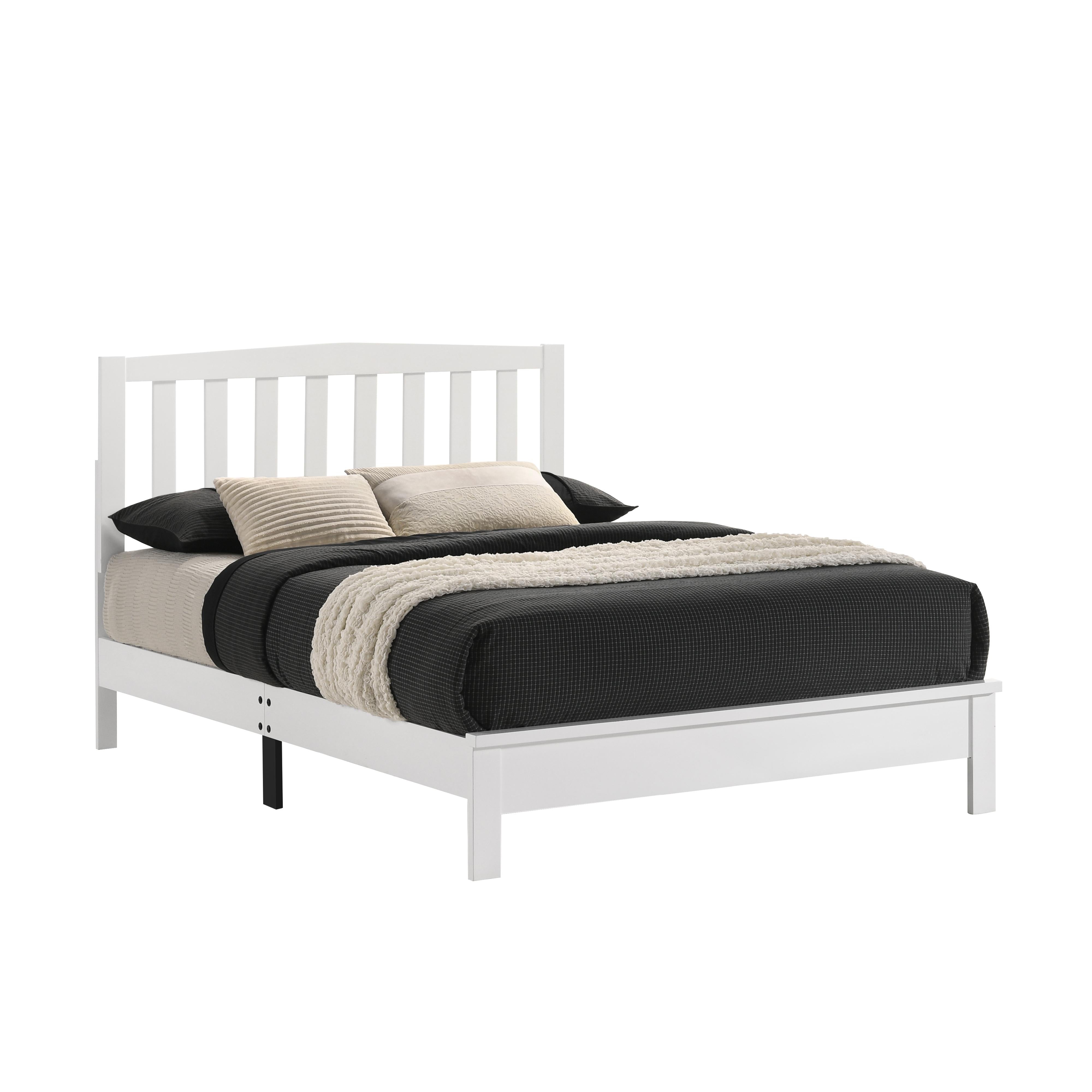 LEO 4/6 F SLAT BED-HB/FB/RAILS-WHITE - Ideal Furniture (Fresno,CA)