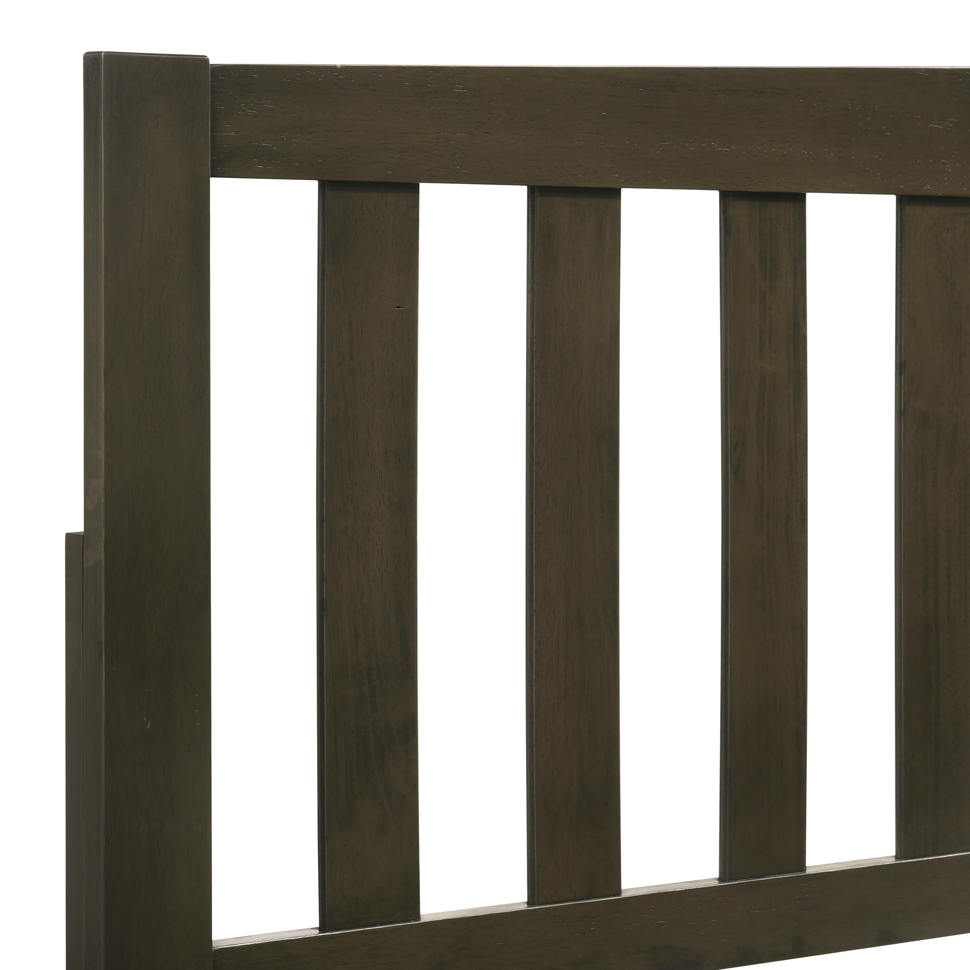 LEO 4/6 F SLAT BED-HB/FB/RAILS-GRAY - Ideal Furniture (Fresno,CA)