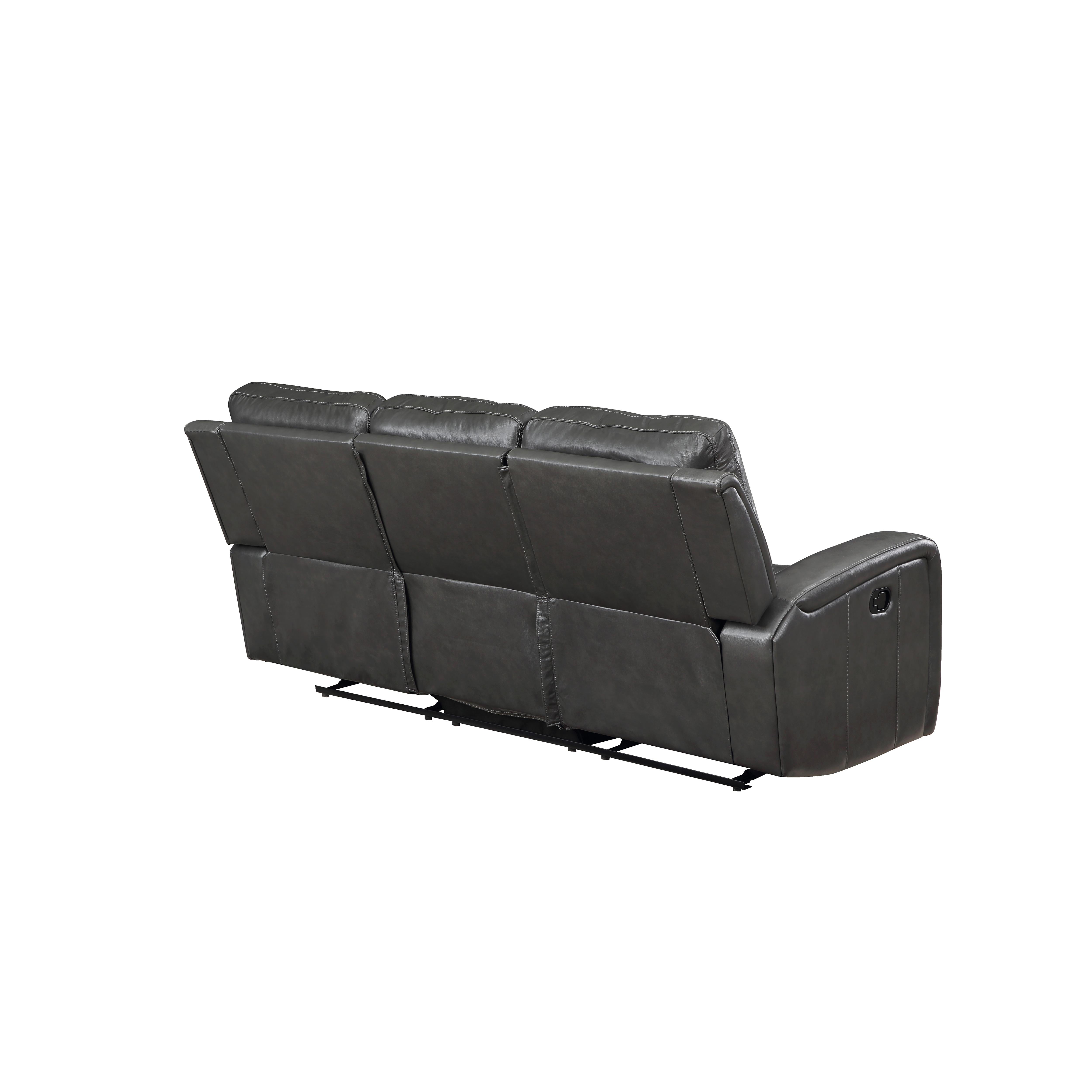 LINTON LEATHER SOFA W/ PWR FR-GRAY - Ideal Furniture (Fresno,CA)