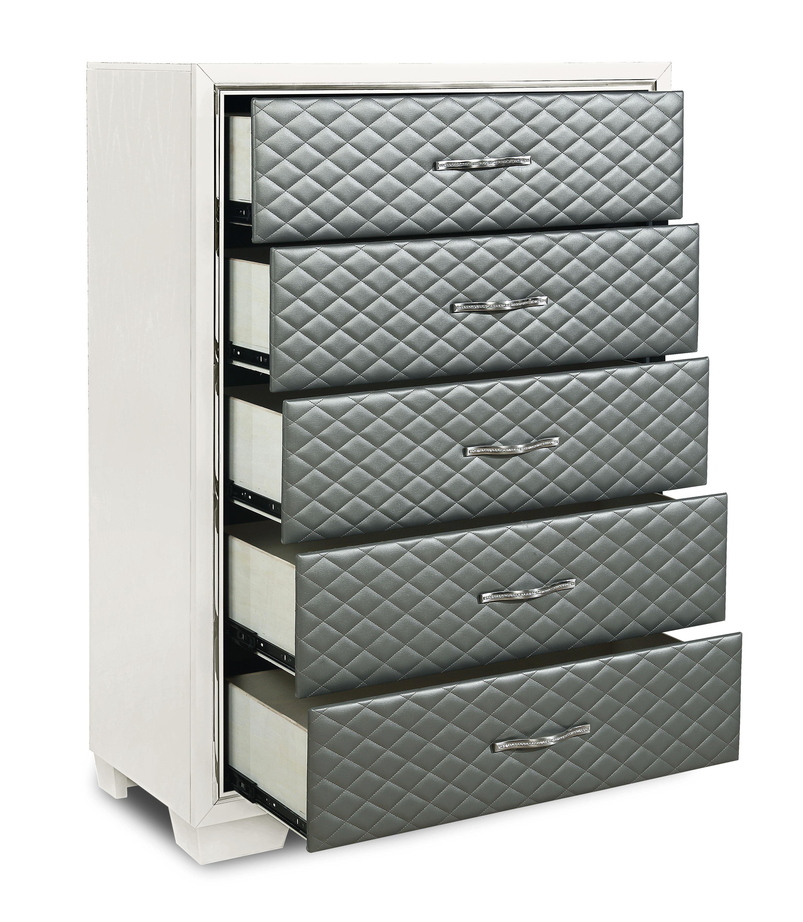 LUXOR CHEST-WHITE - Ideal Furniture (Fresno,CA)