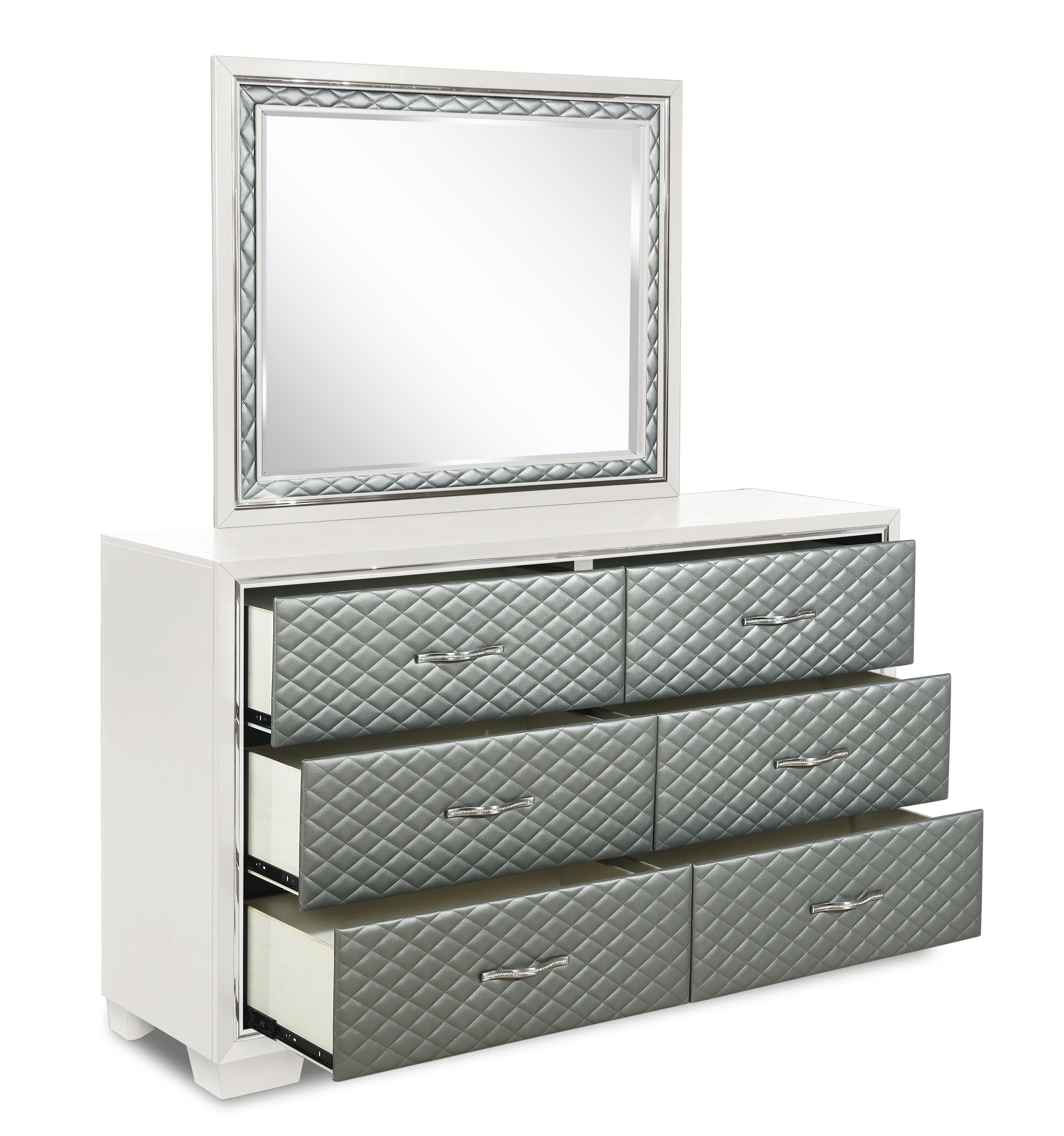 LUXOR MIRROR-WHITE - Ideal Furniture (Fresno,CA)