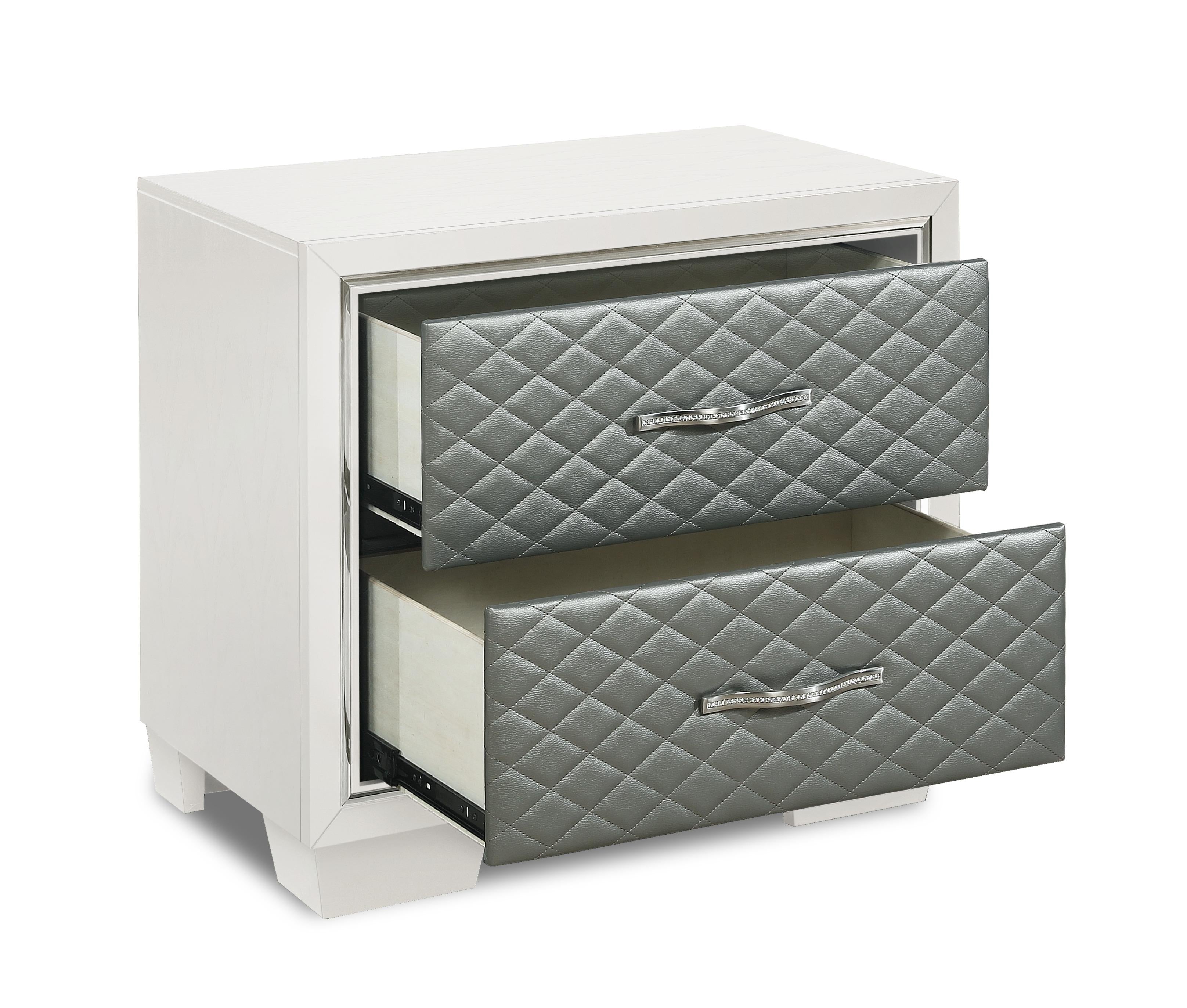 LUXOR NIGHTSTAND-WHITE - Ideal Furniture (Fresno,CA)
