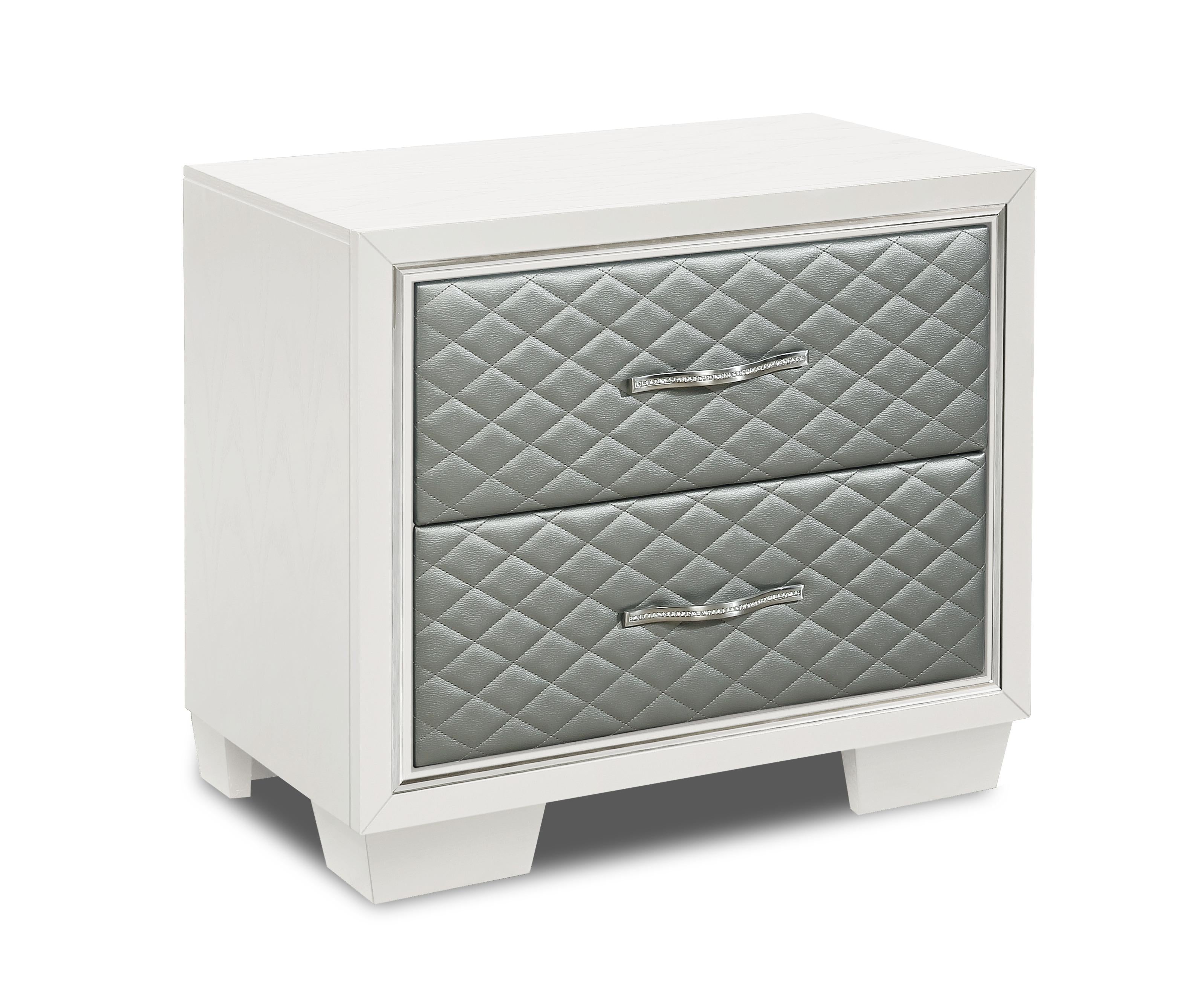 LUXOR NIGHTSTAND-WHITE - Ideal Furniture (Fresno,CA)
