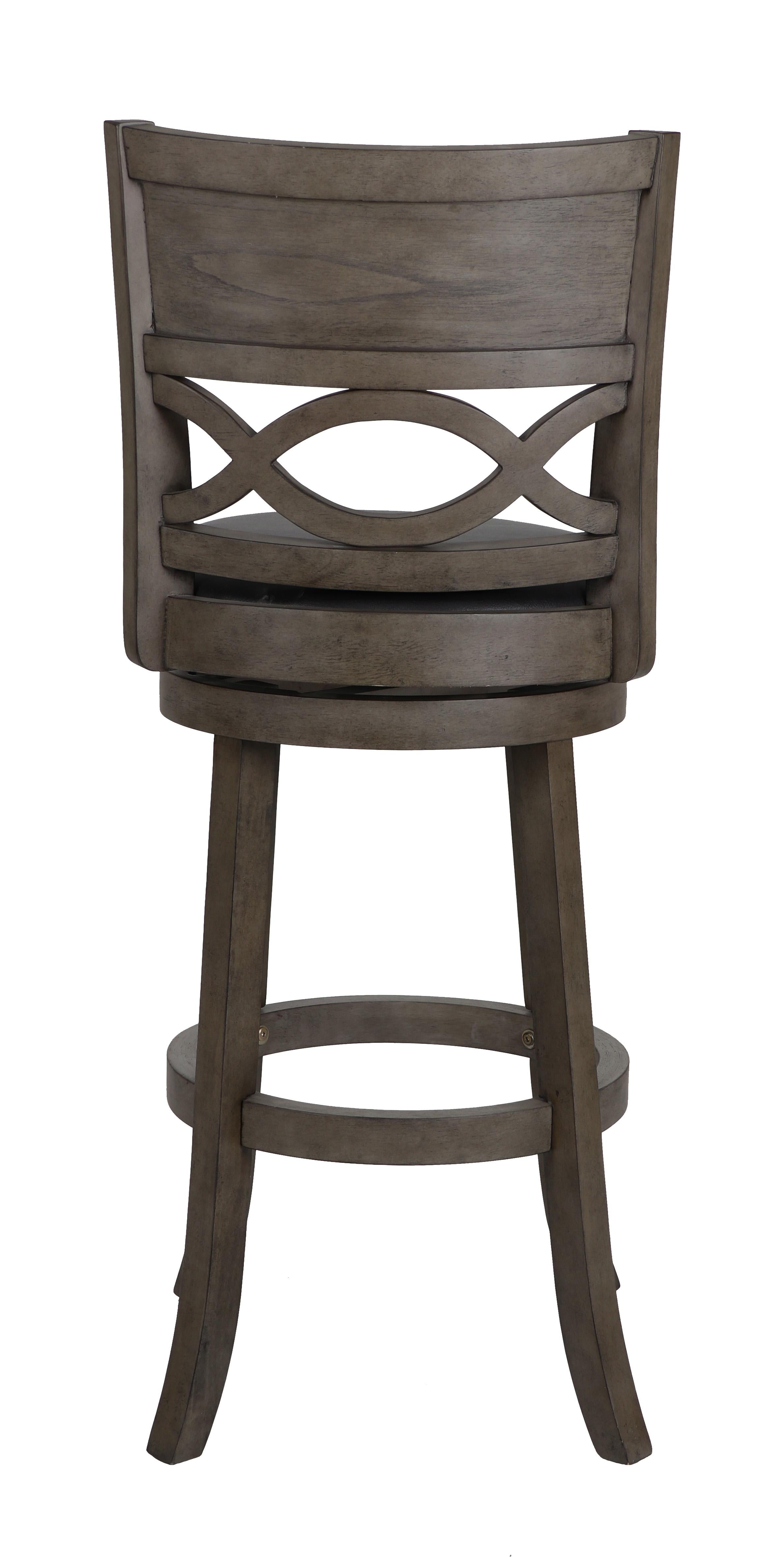 MANCHESTER 29" BAR STOOL-ANT GRAY W/PU SEAT - Ideal Furniture (Fresno,CA)