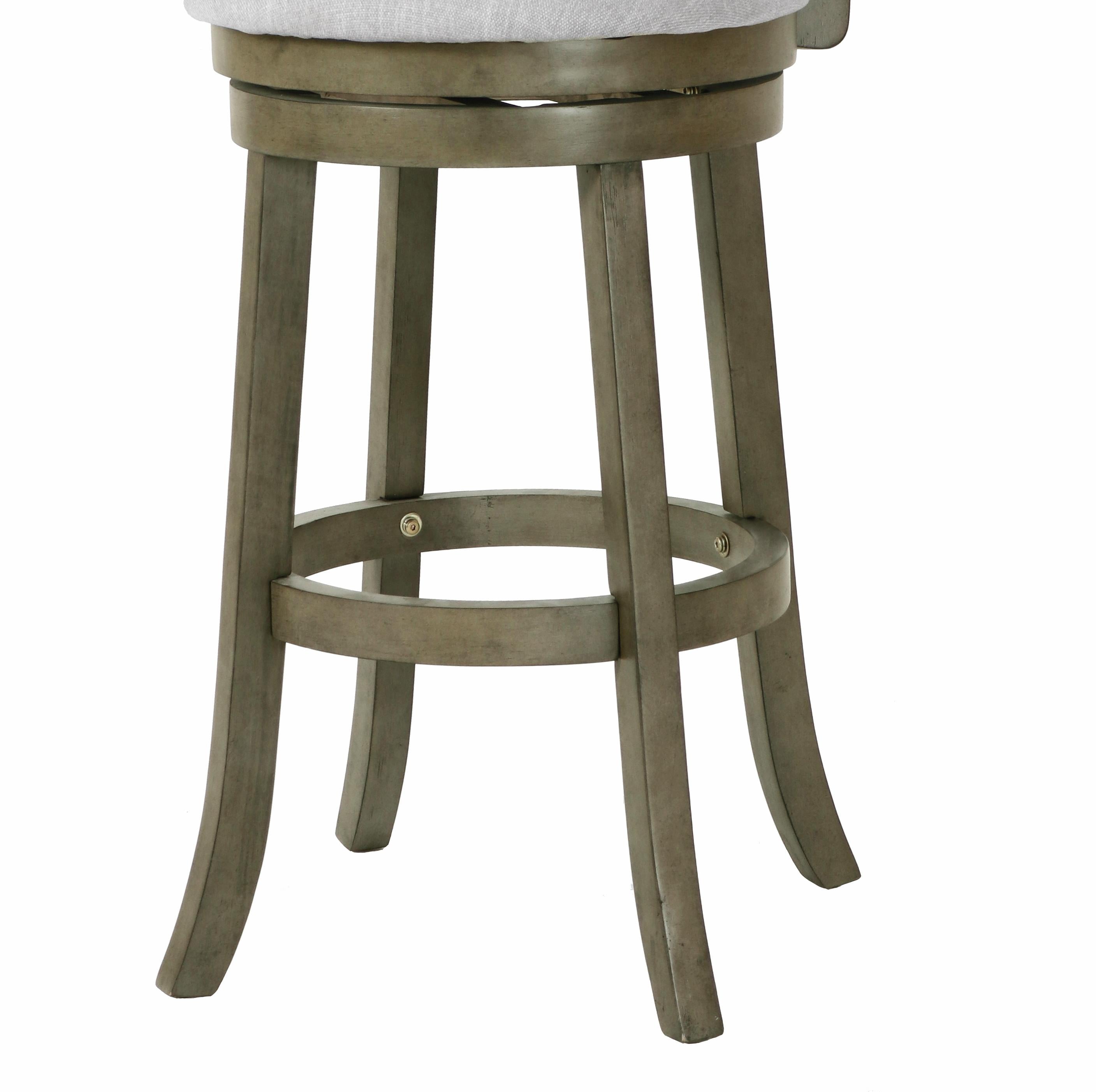 MANCHESTER 29" BAR STOOL-ANT GRAY W/FABRIC SEAT - Ideal Furniture (Fresno,CA)