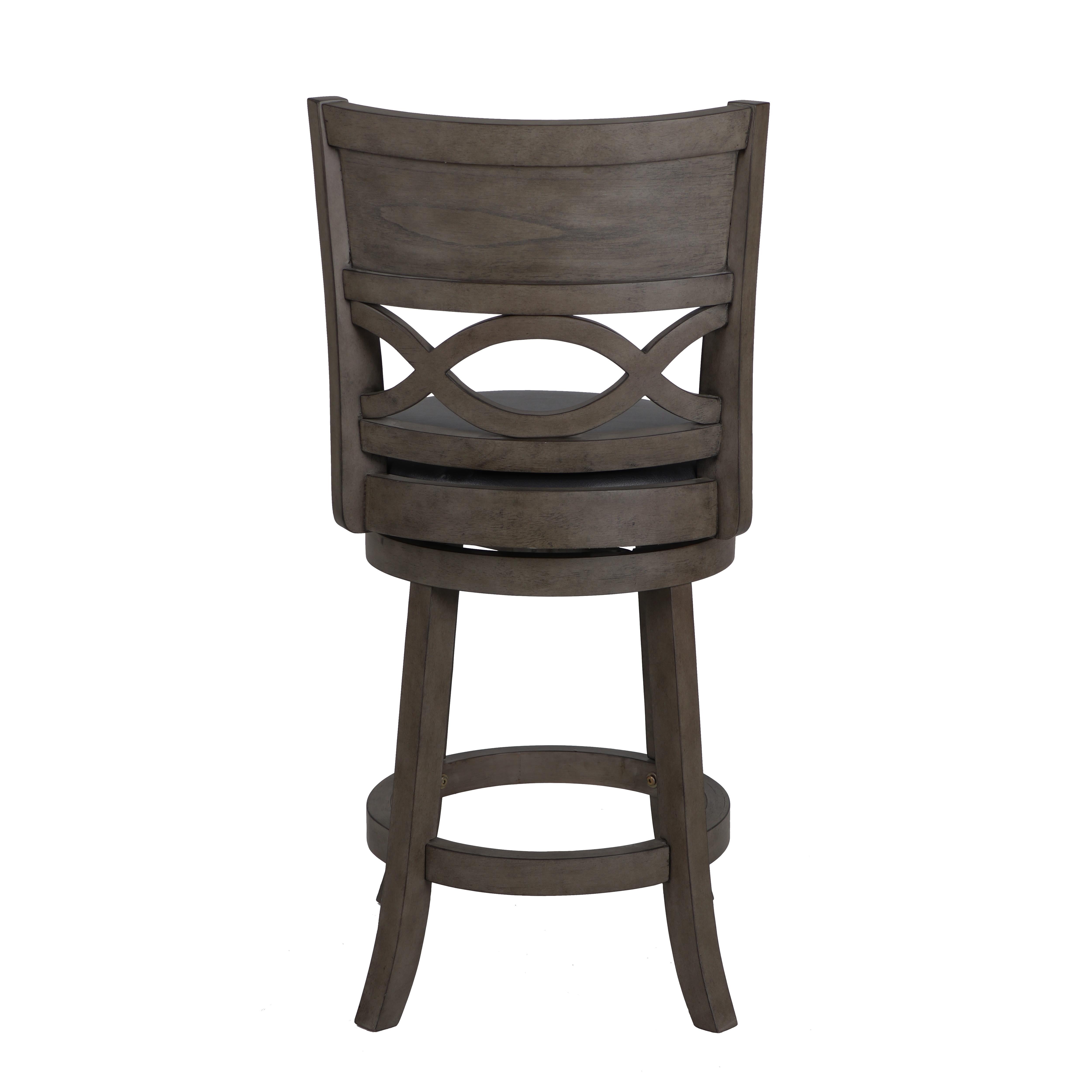 MANCHESTER 24" COUNTER STOOL-ANT GRAY W/PU SEAT