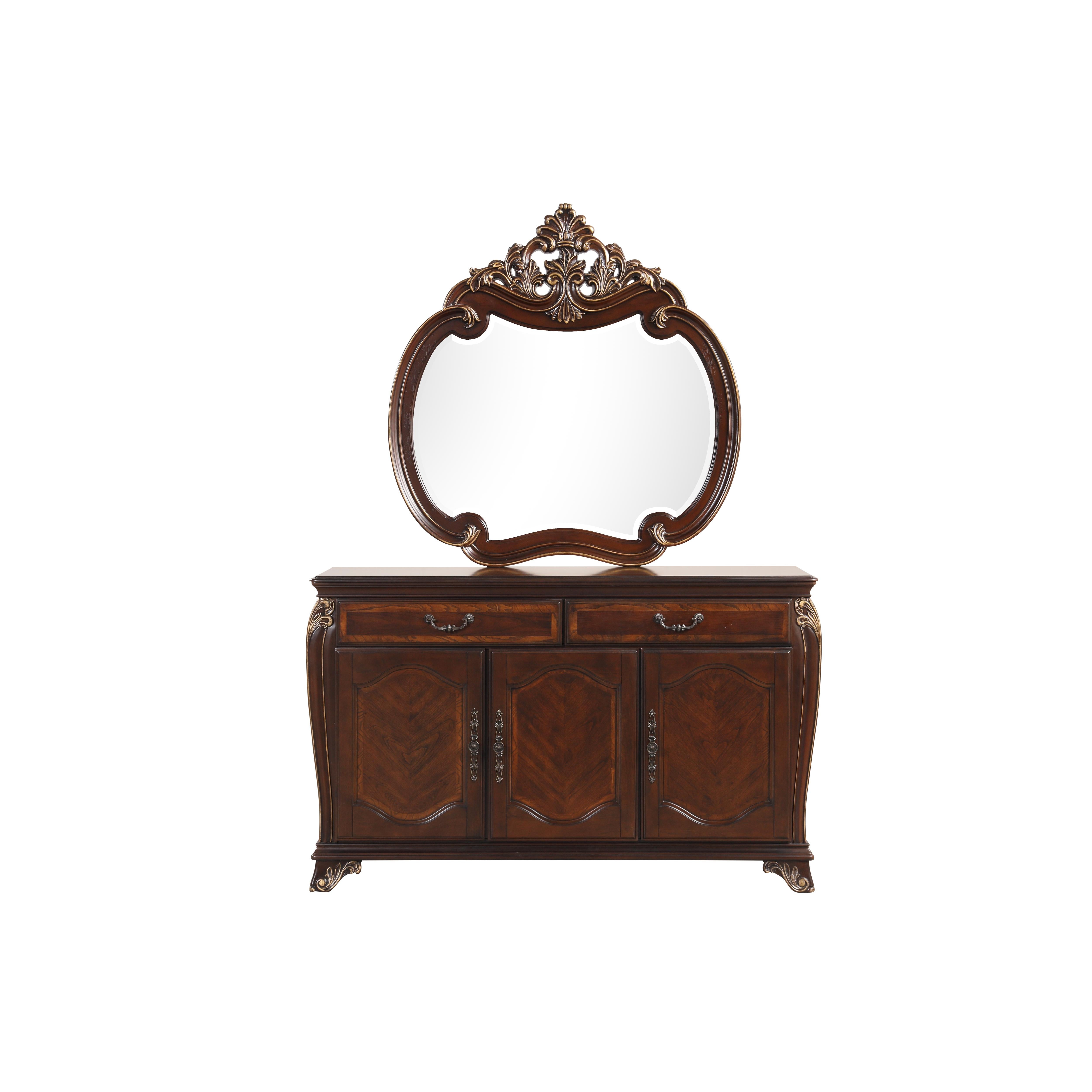 MONTECITO BUFFET MIRROR-CHERRY - Ideal Furniture (Fresno,CA)