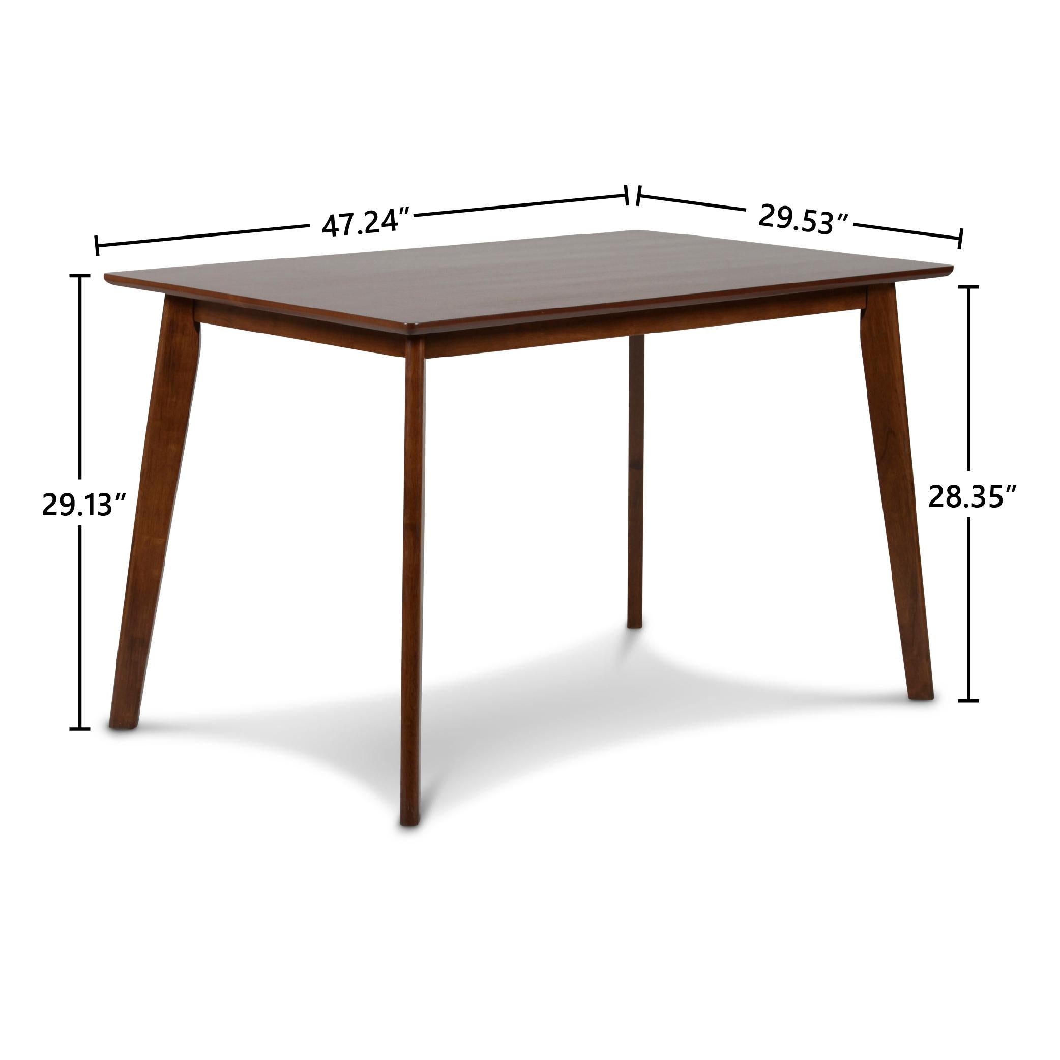 MOROCCO 47" RECTANGLE DINING TABLE-WALNUT BROWN - Ideal Furniture (Fresno,CA)