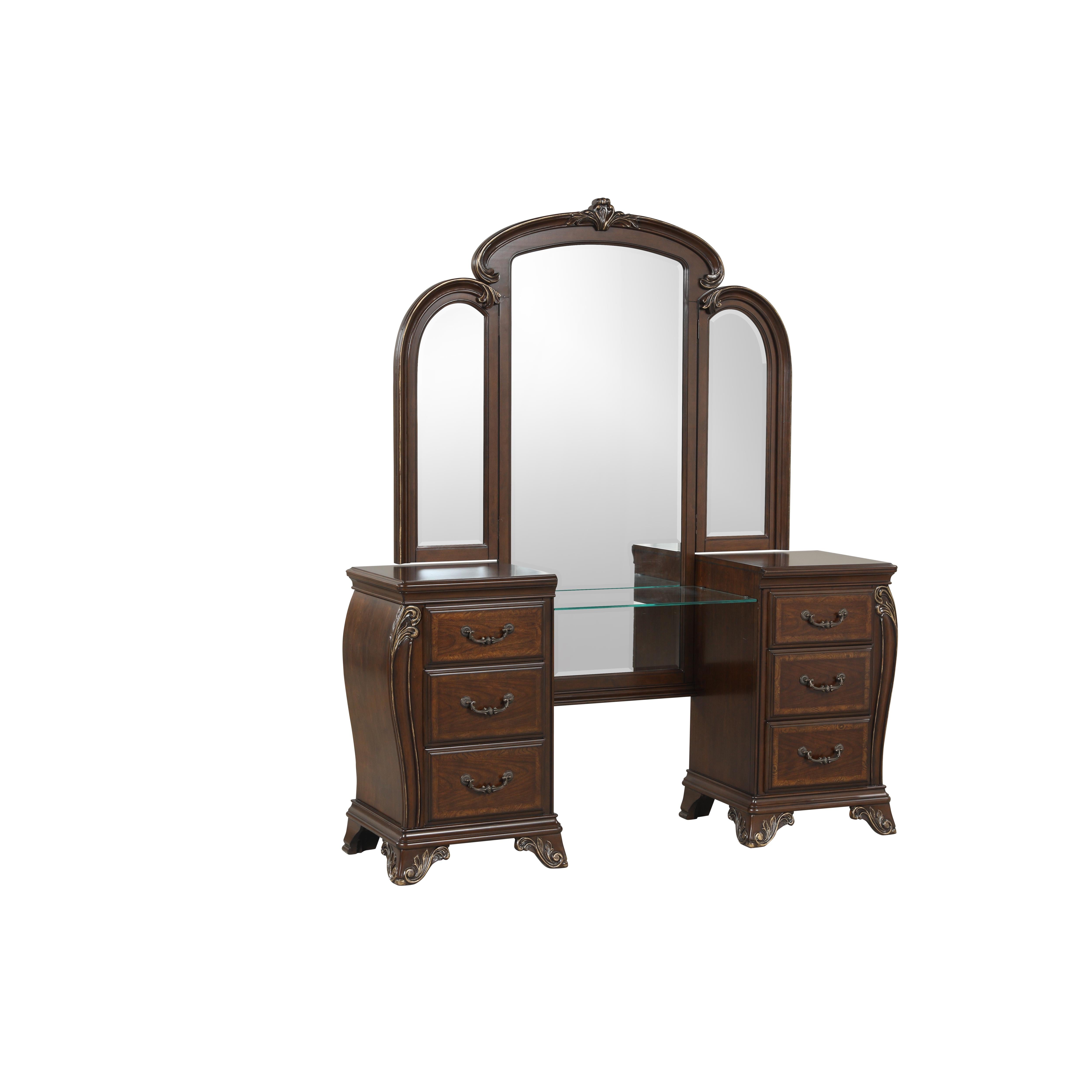 MONTECITO VANITY MIRROR - CHERRY - Ideal Furniture (Fresno,CA)