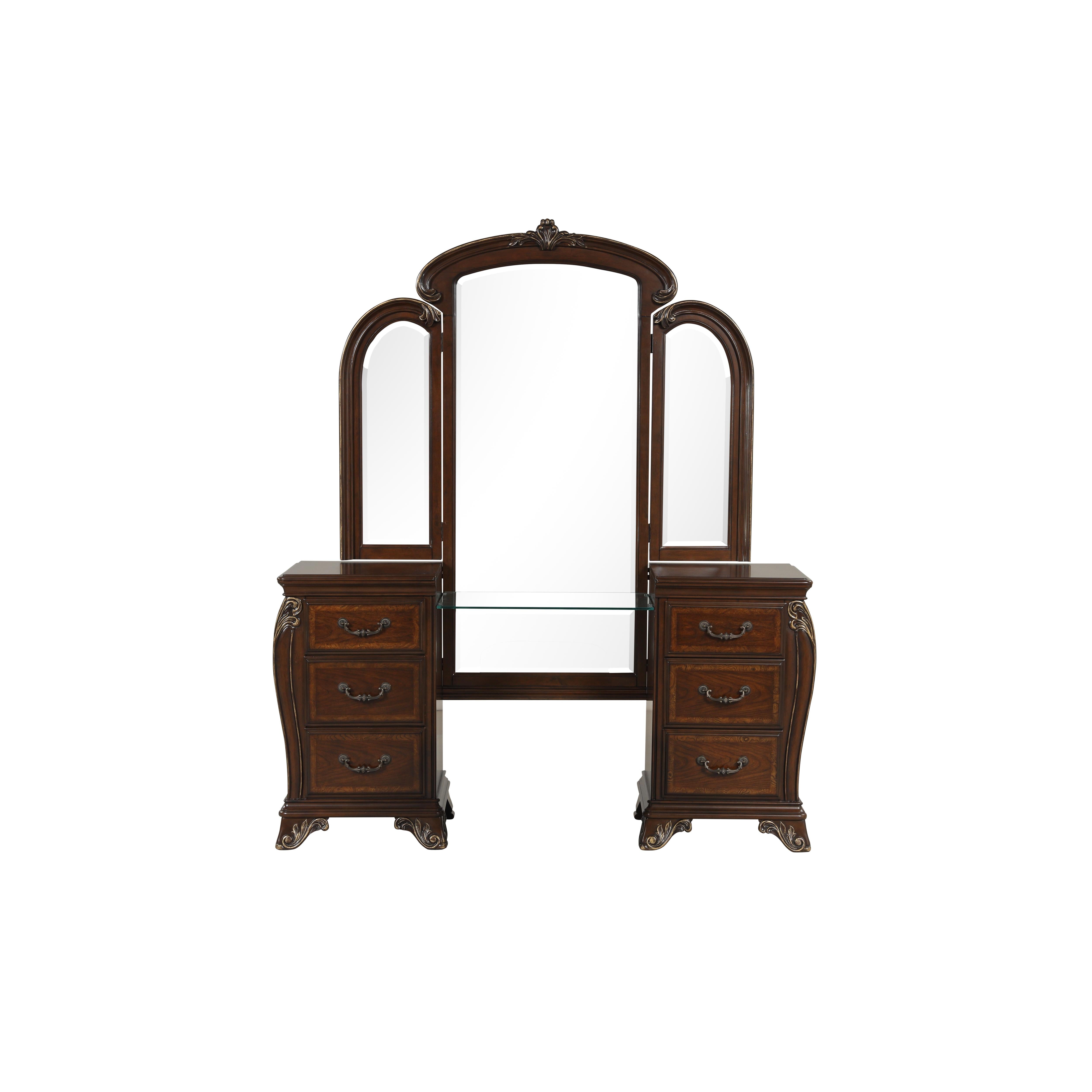 MONTECITO VANITY TABLE - CHERRY - Ideal Furniture (Fresno,CA)