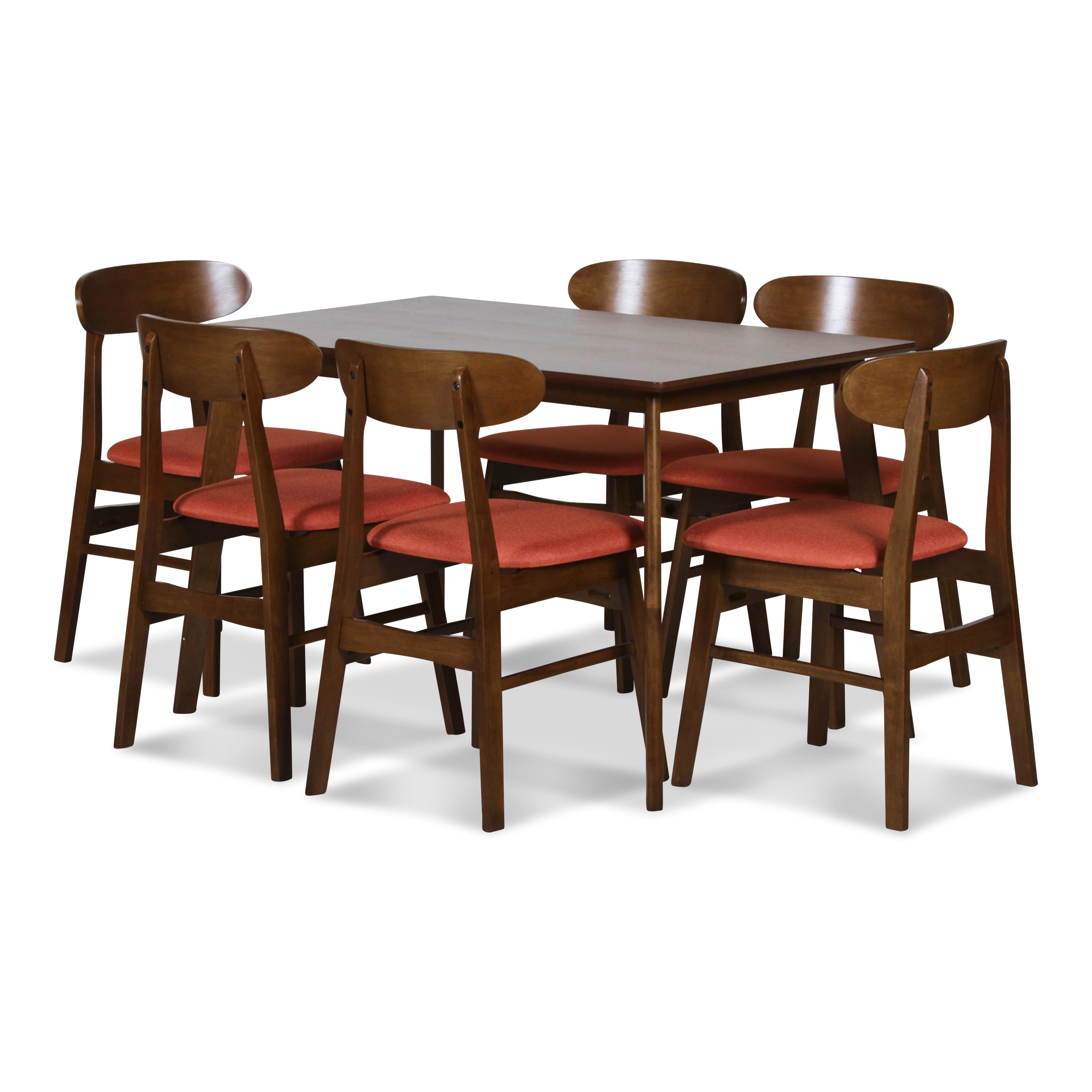 MOROCCO DINING CHAIR W/ORANGE SEAT CUSHION - Ideal Furniture (Fresno,CA)