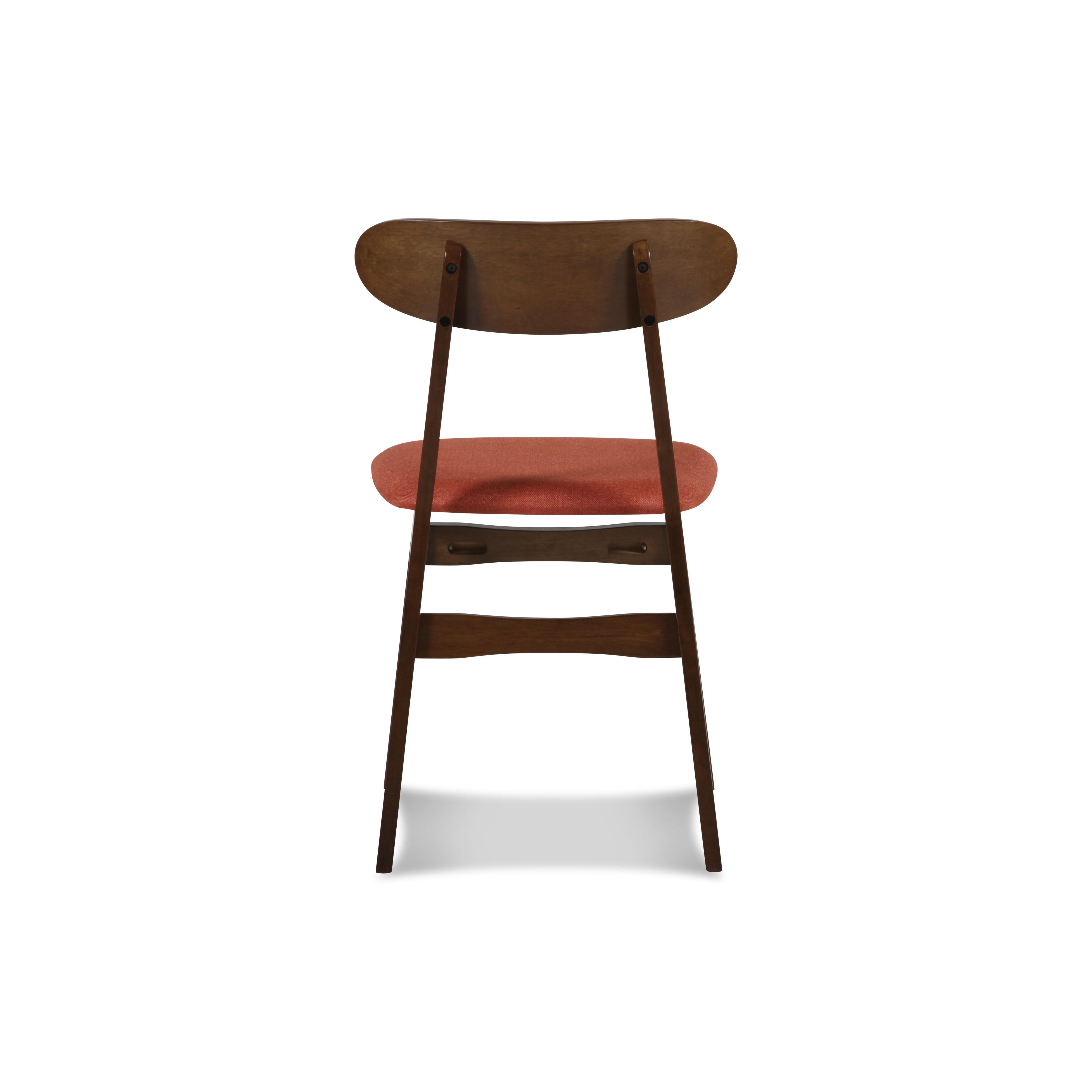 MOROCCO DINING CHAIR W/ORANGE SEAT CUSHION