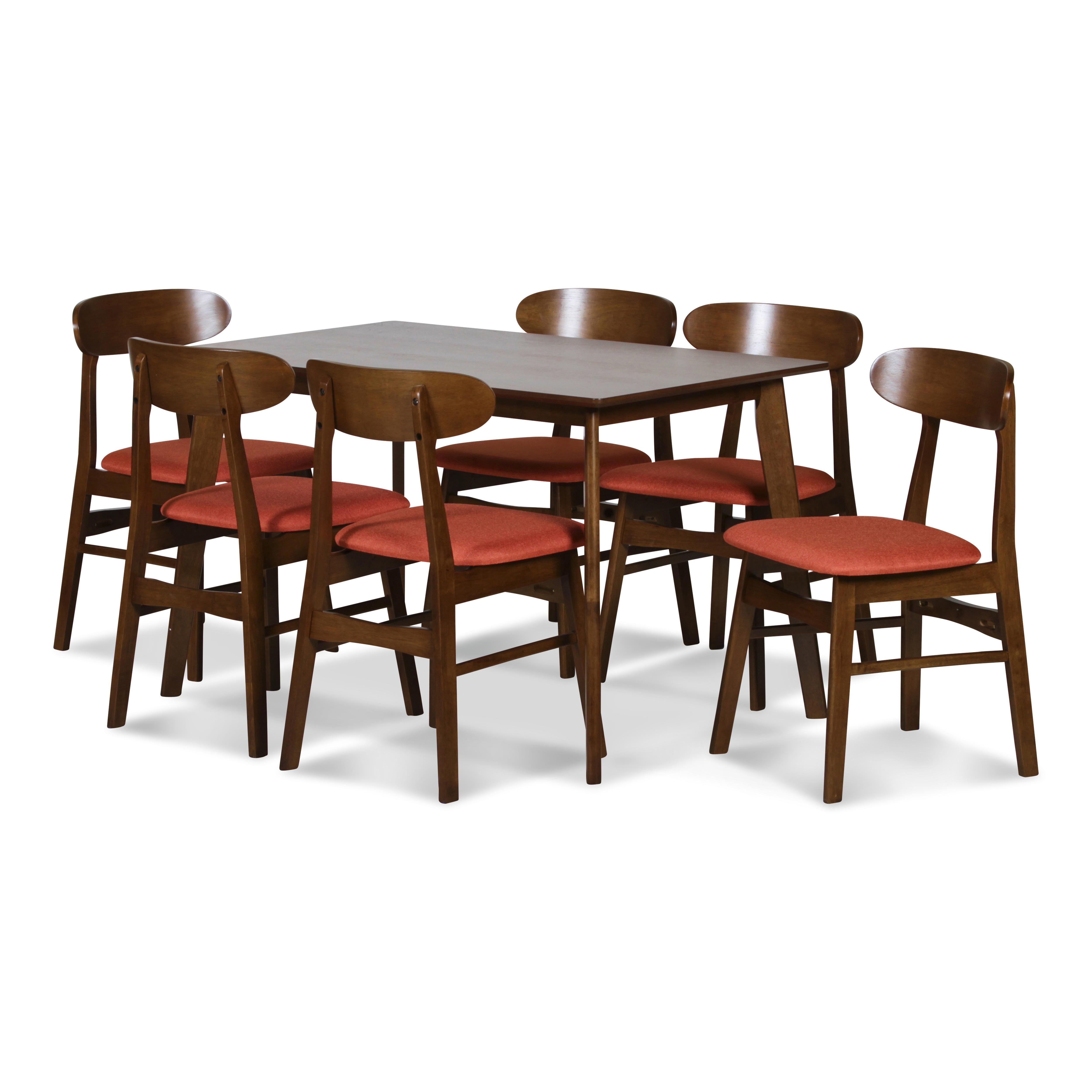 MOROCCO DINING CHAIR W/ORANGE SEAT CUSHION - Ideal Furniture (Fresno,CA)
