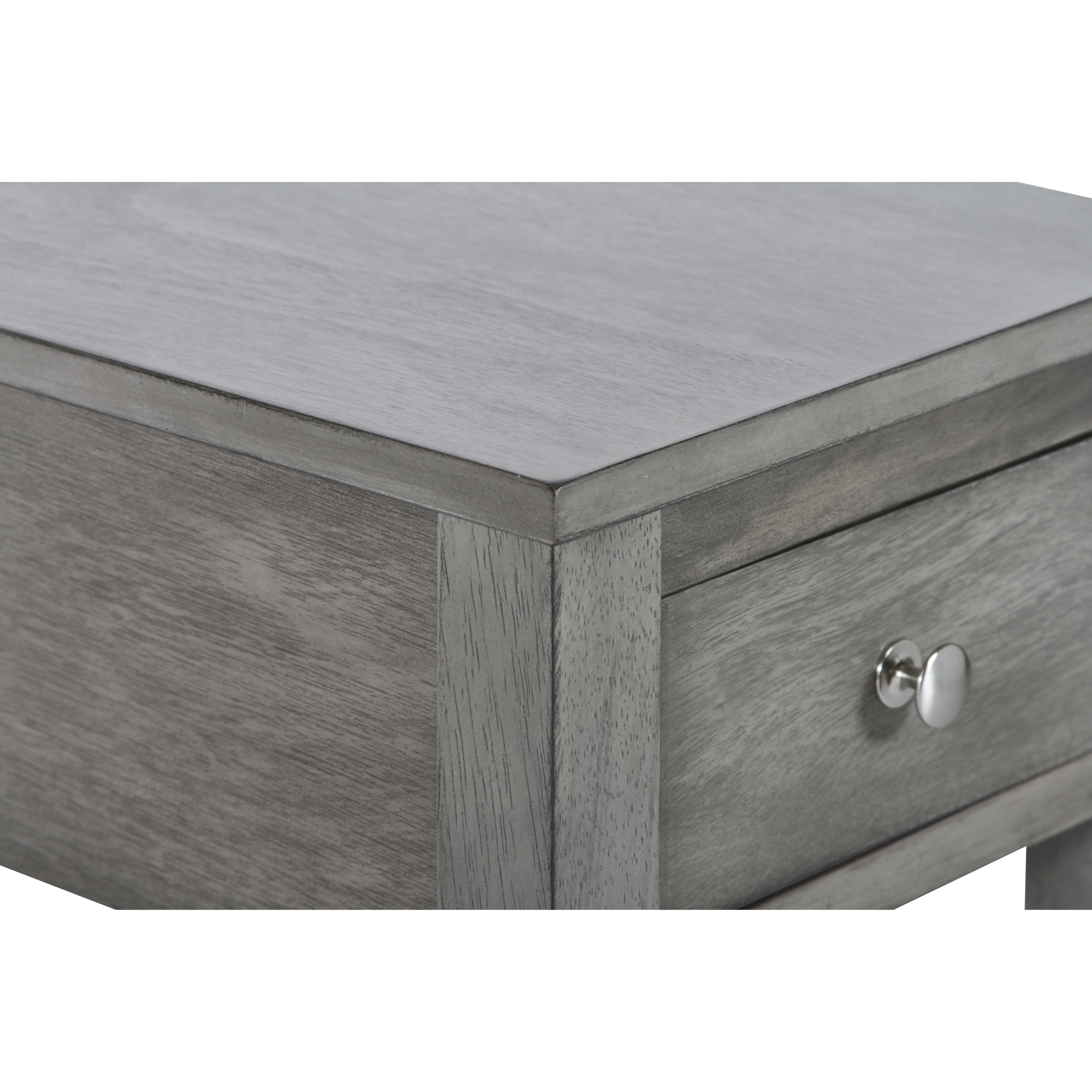 NOAH END TABLE WITH DRAWER-GRAY