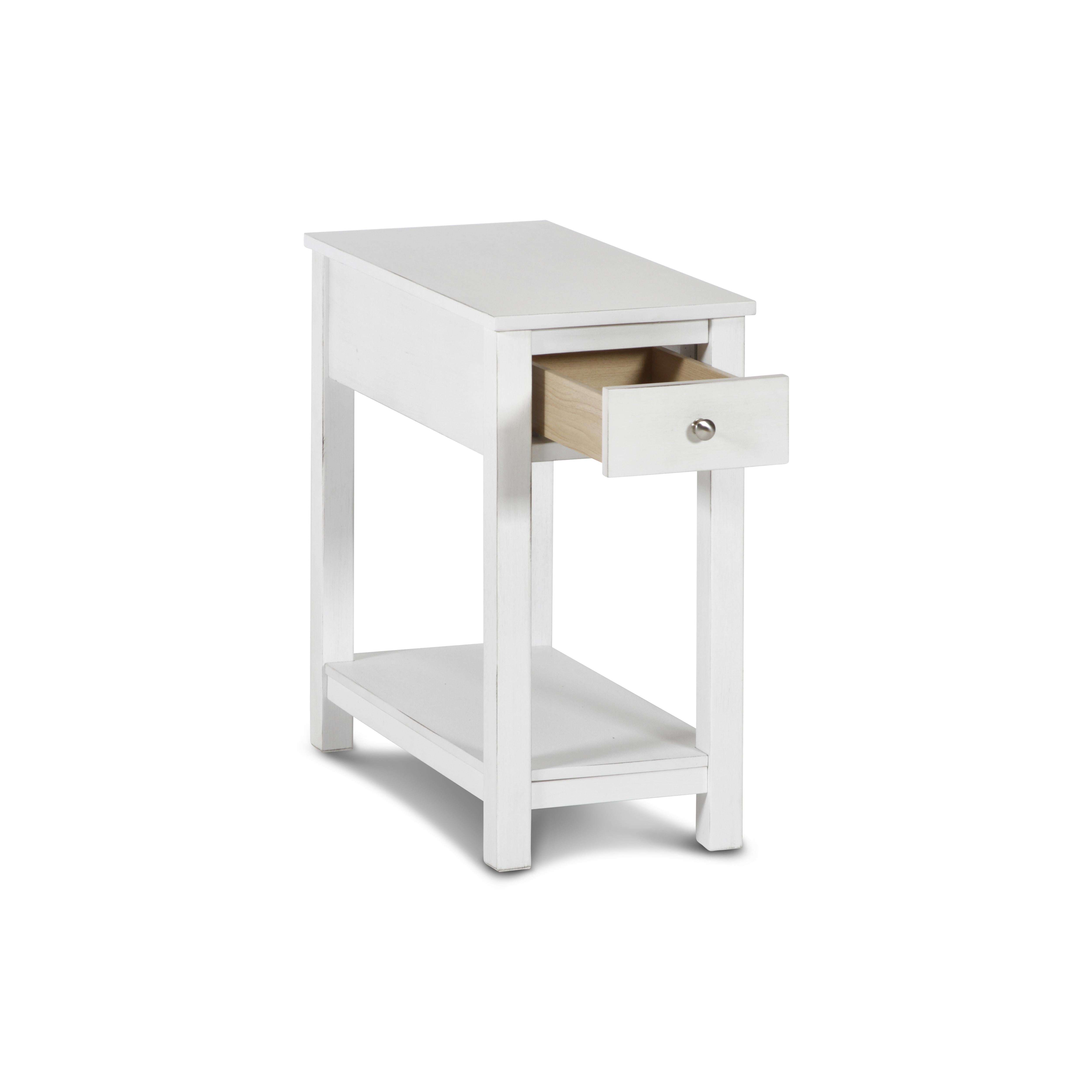 NOAH END TABLE WITH DRAWER-WHITE - Ideal Furniture (Fresno,CA)