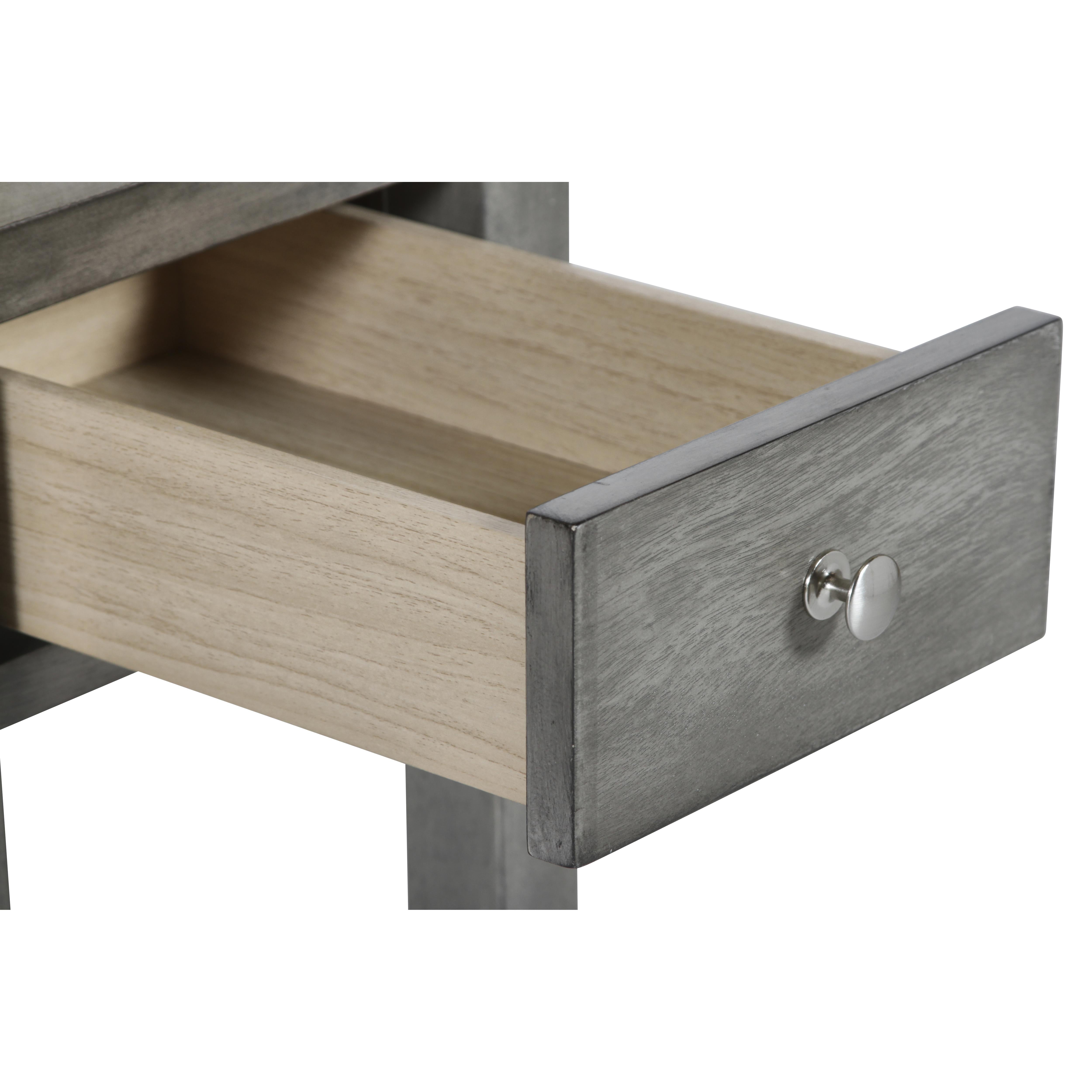 NOAH END TABLE WITH DRAWER-GRAY - Ideal Furniture (Fresno,CA)