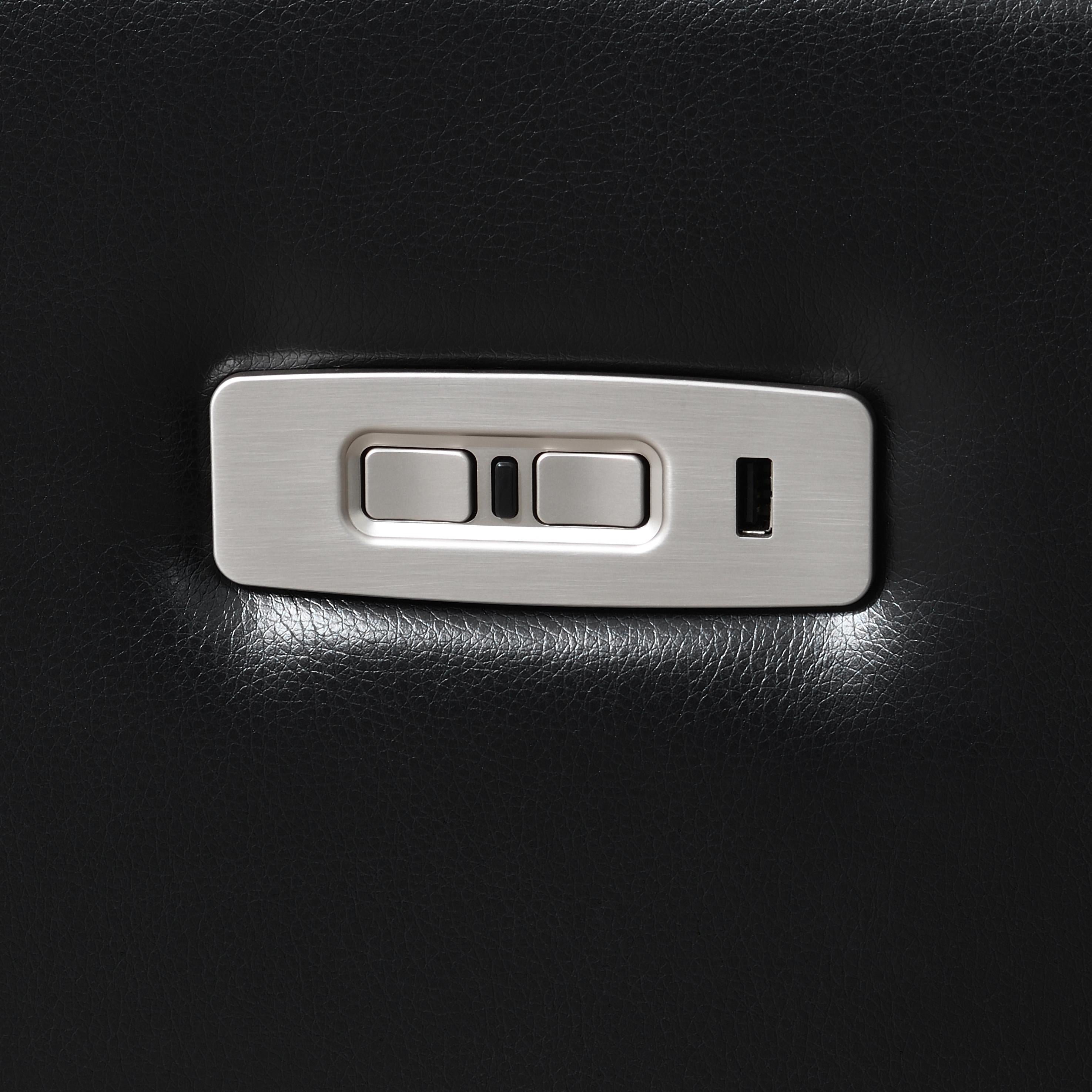 ORION SOFA W/ PWR FR & HR-BLACK