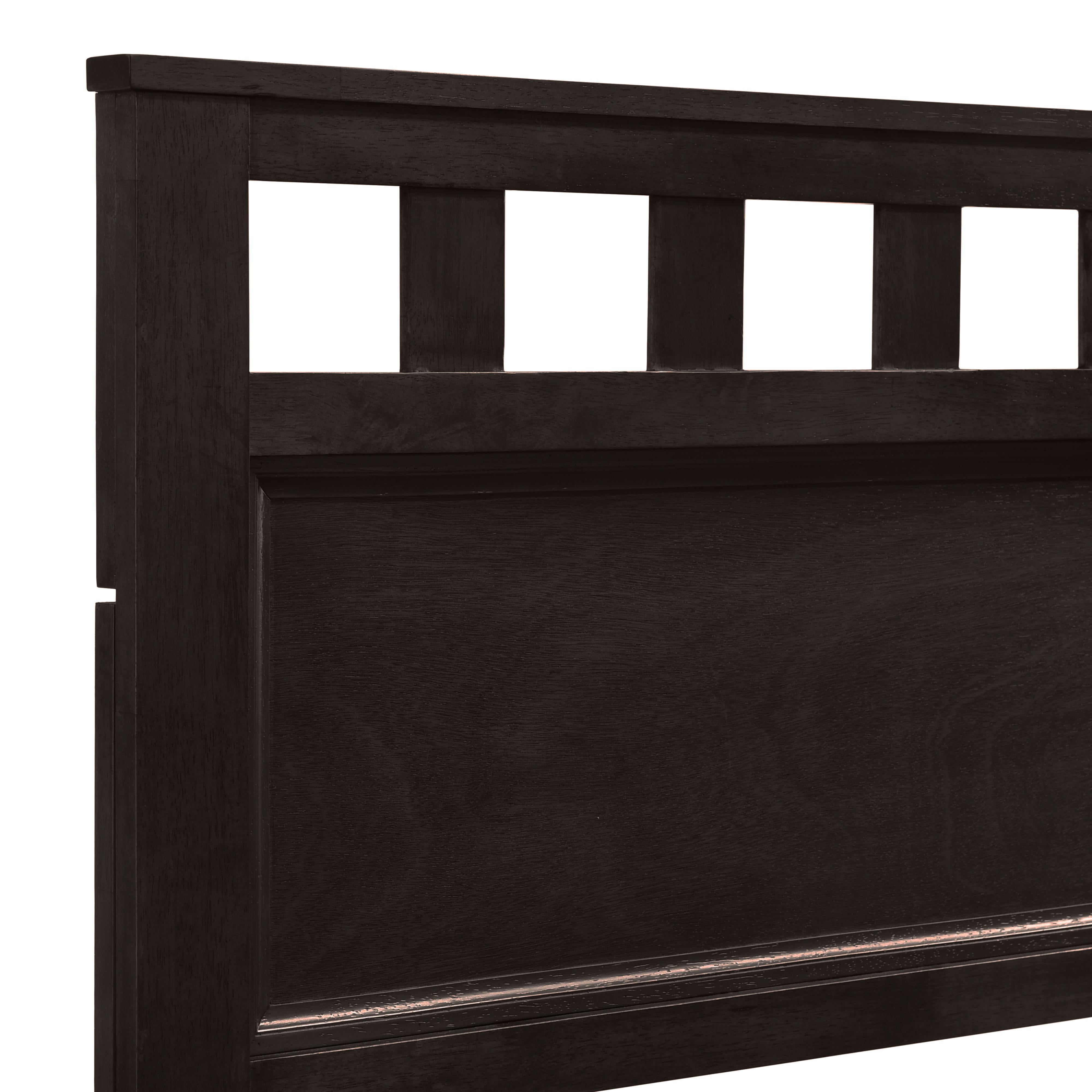PISCES 6/6 EK PANEL BED-HB/FB/RAILS-MERLOT