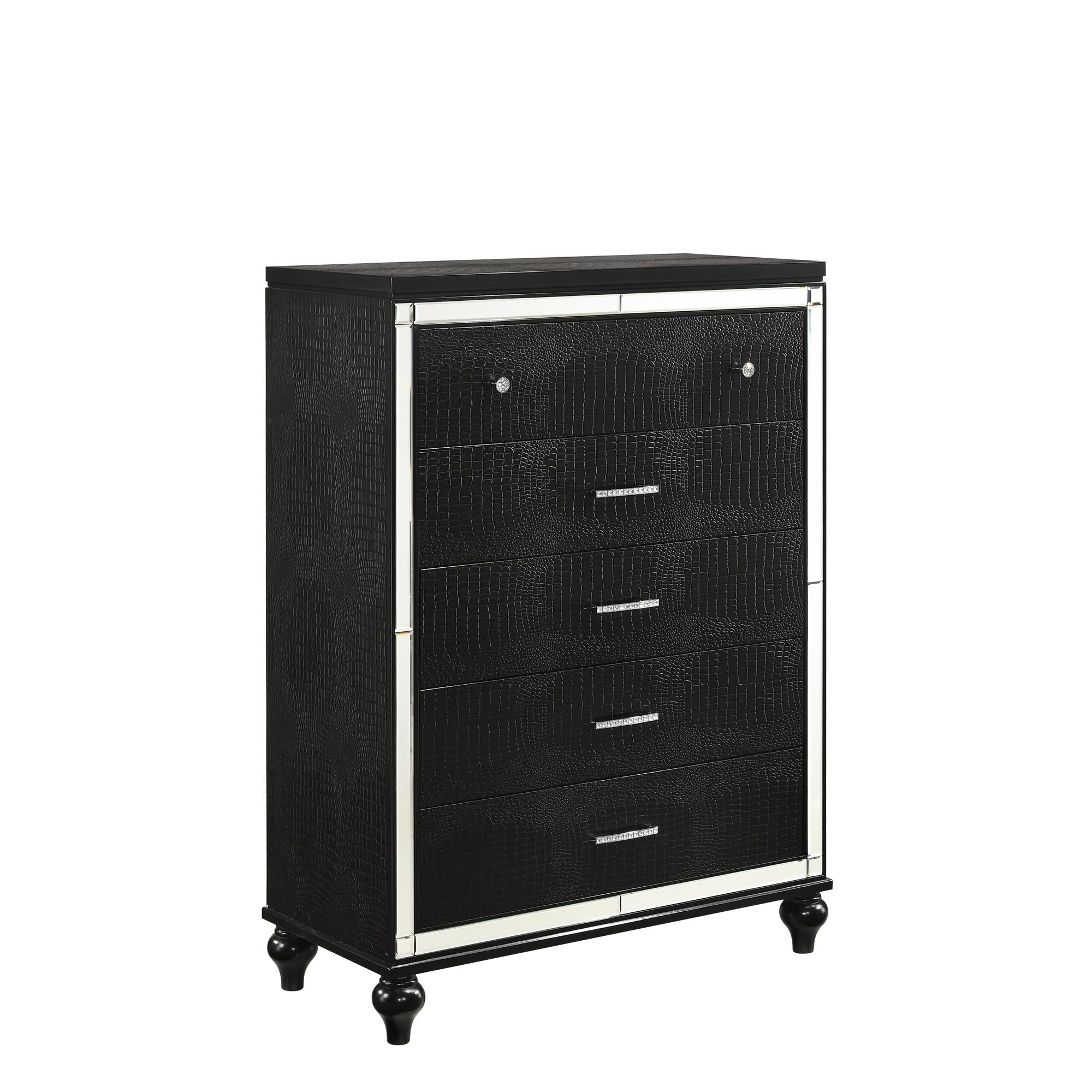 VALENTINO CHEST-BLACK - Ideal Furniture (Fresno,CA)