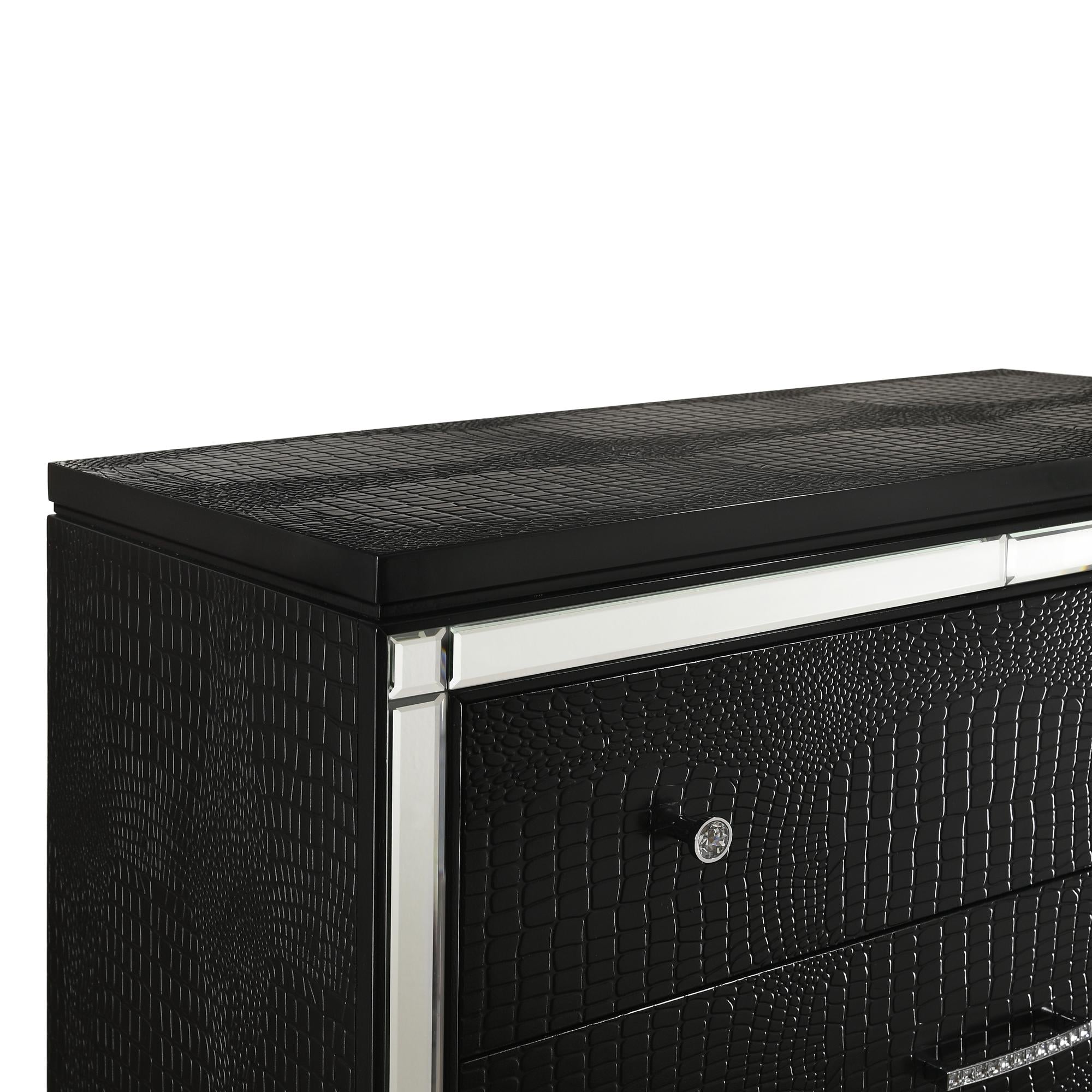 VALENTINO CHEST-BLACK - Ideal Furniture (Fresno,CA)