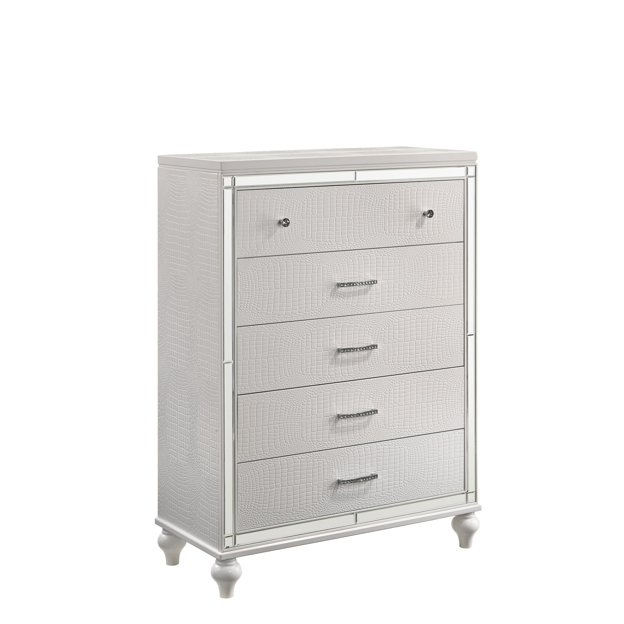 VALENTINO CHEST-WHITE - Ideal Furniture (Fresno,CA)